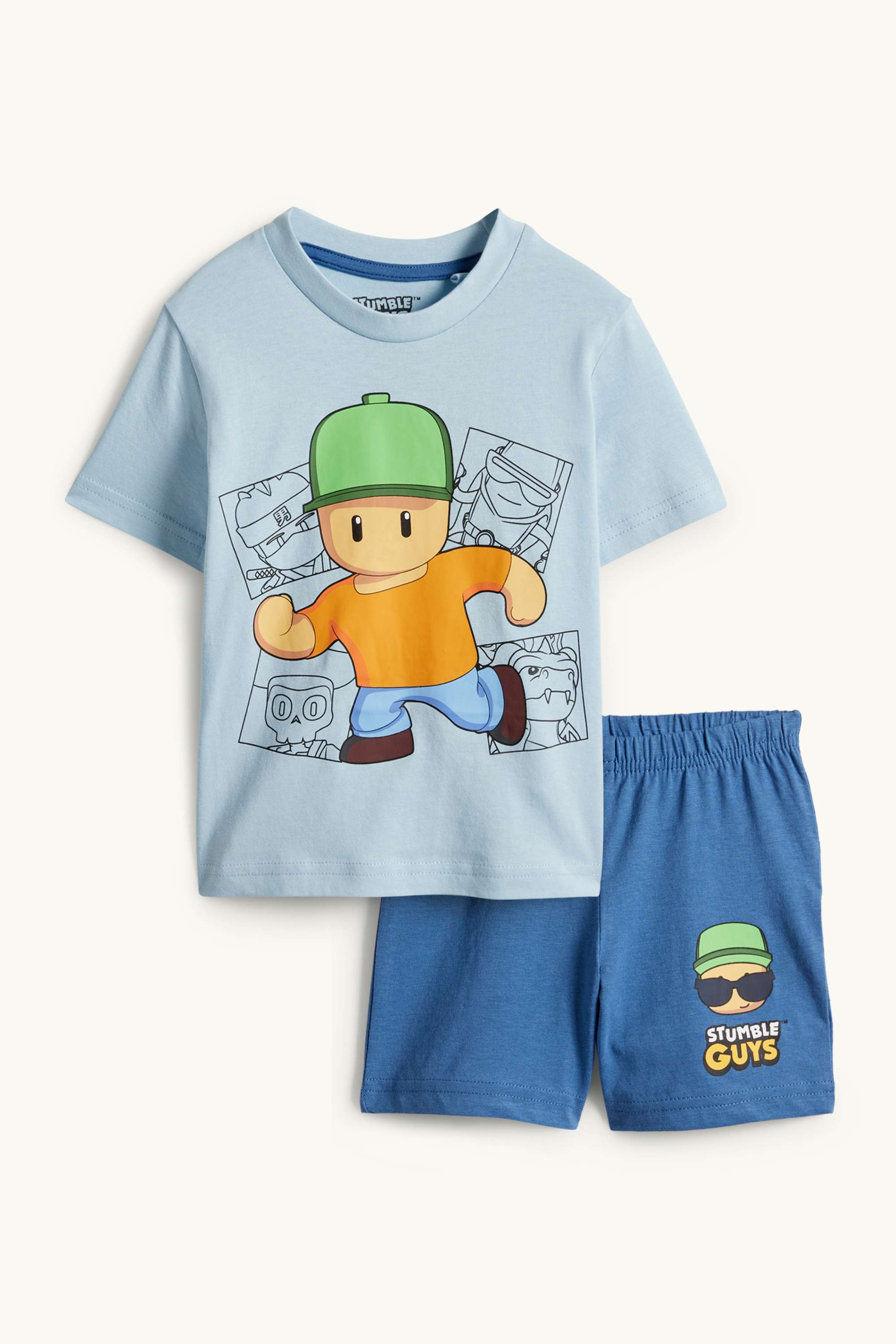 Stumble Guys - short pyjamas - 2 piece light blue