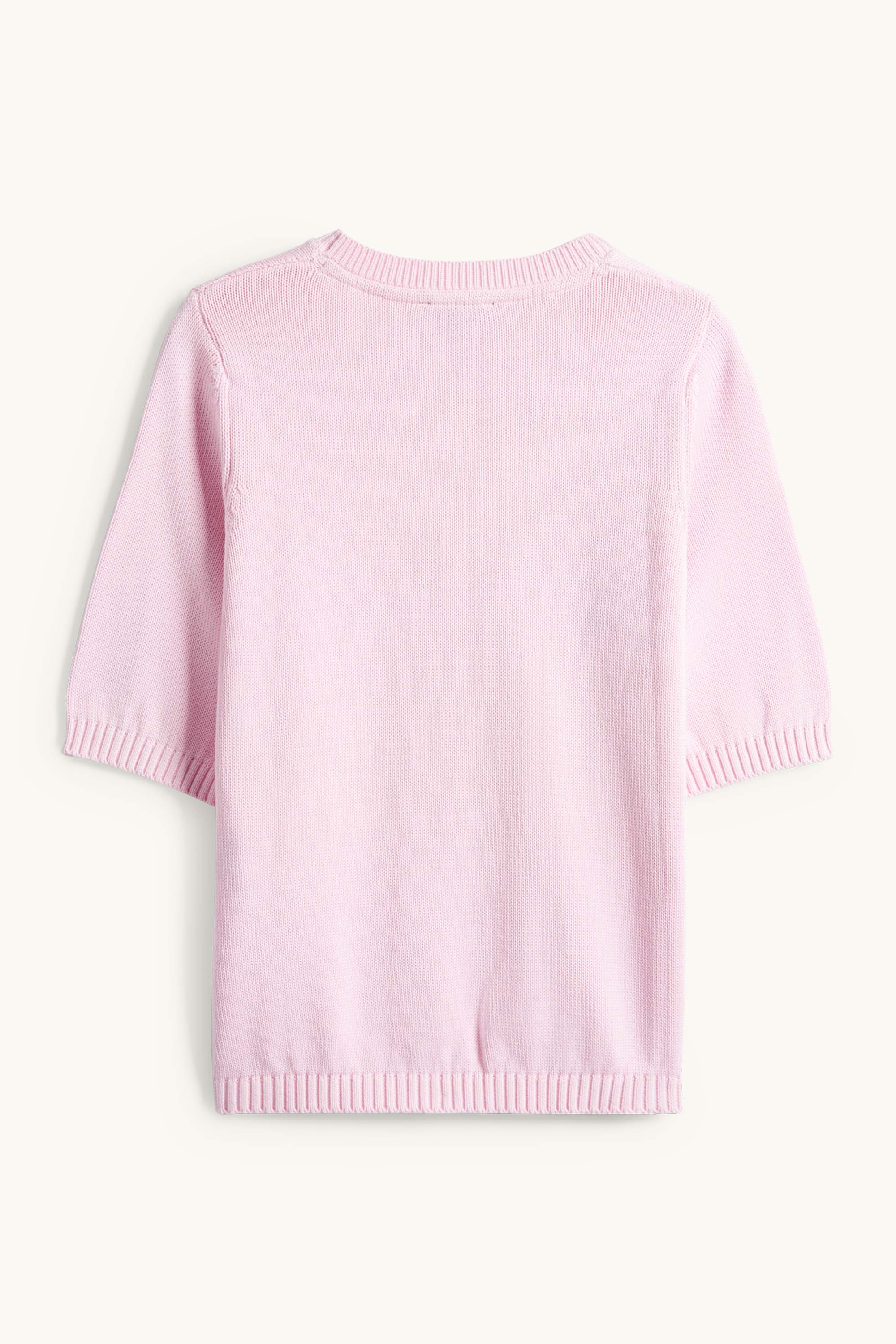 Knitted jumper - short sleeve rose
