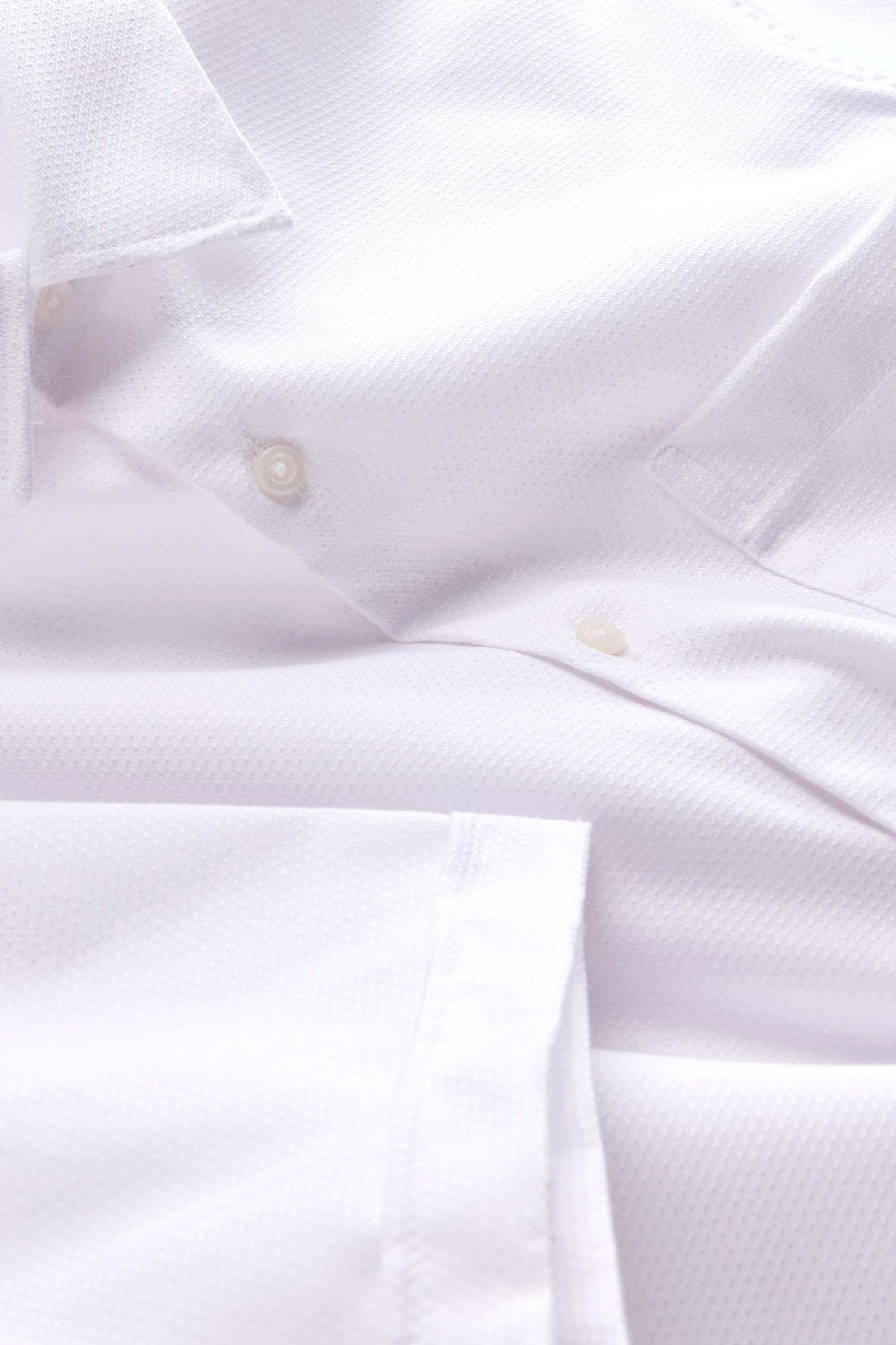 Business shirt - regular fit - kent collar - textured white