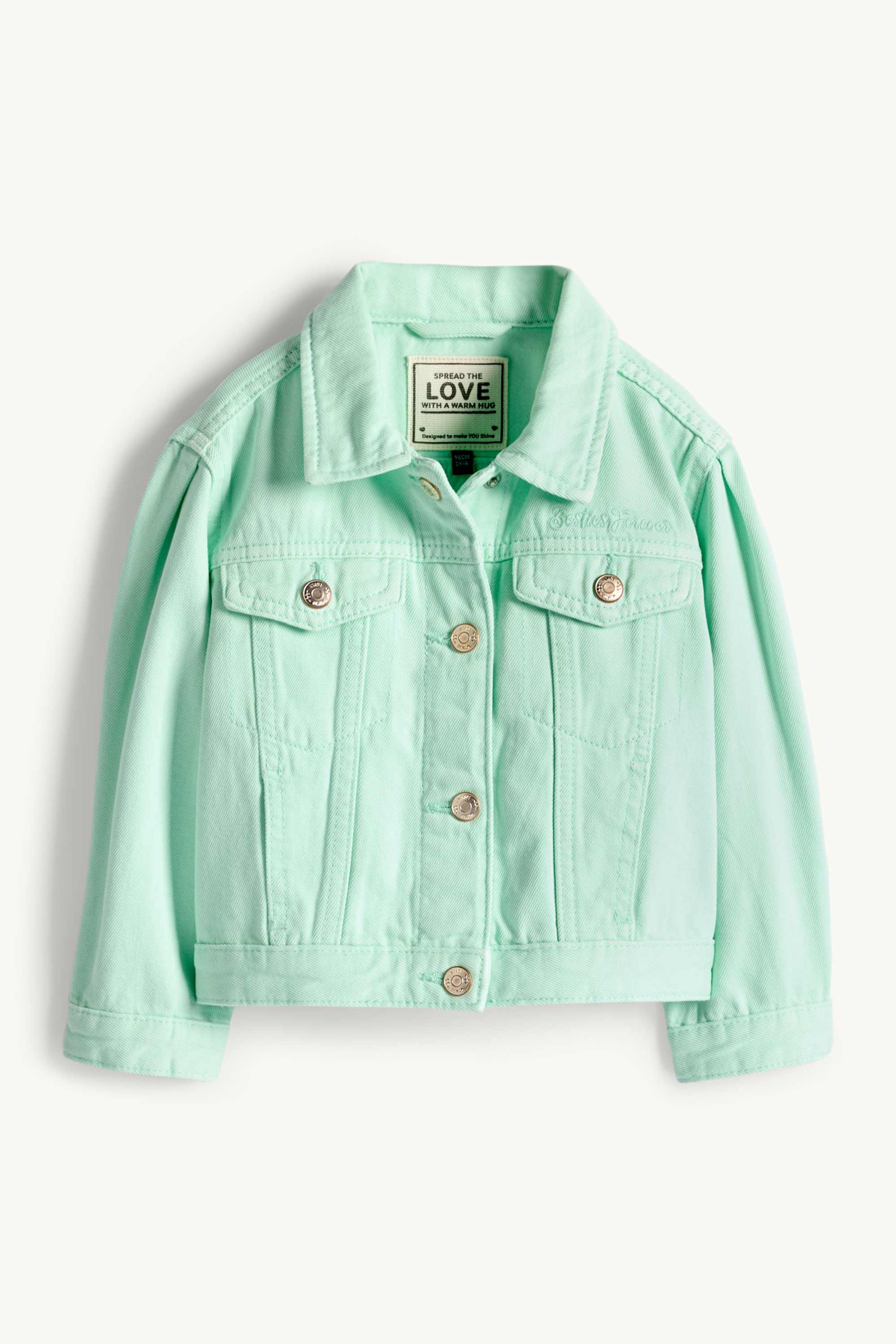 Denim jacket mint green
