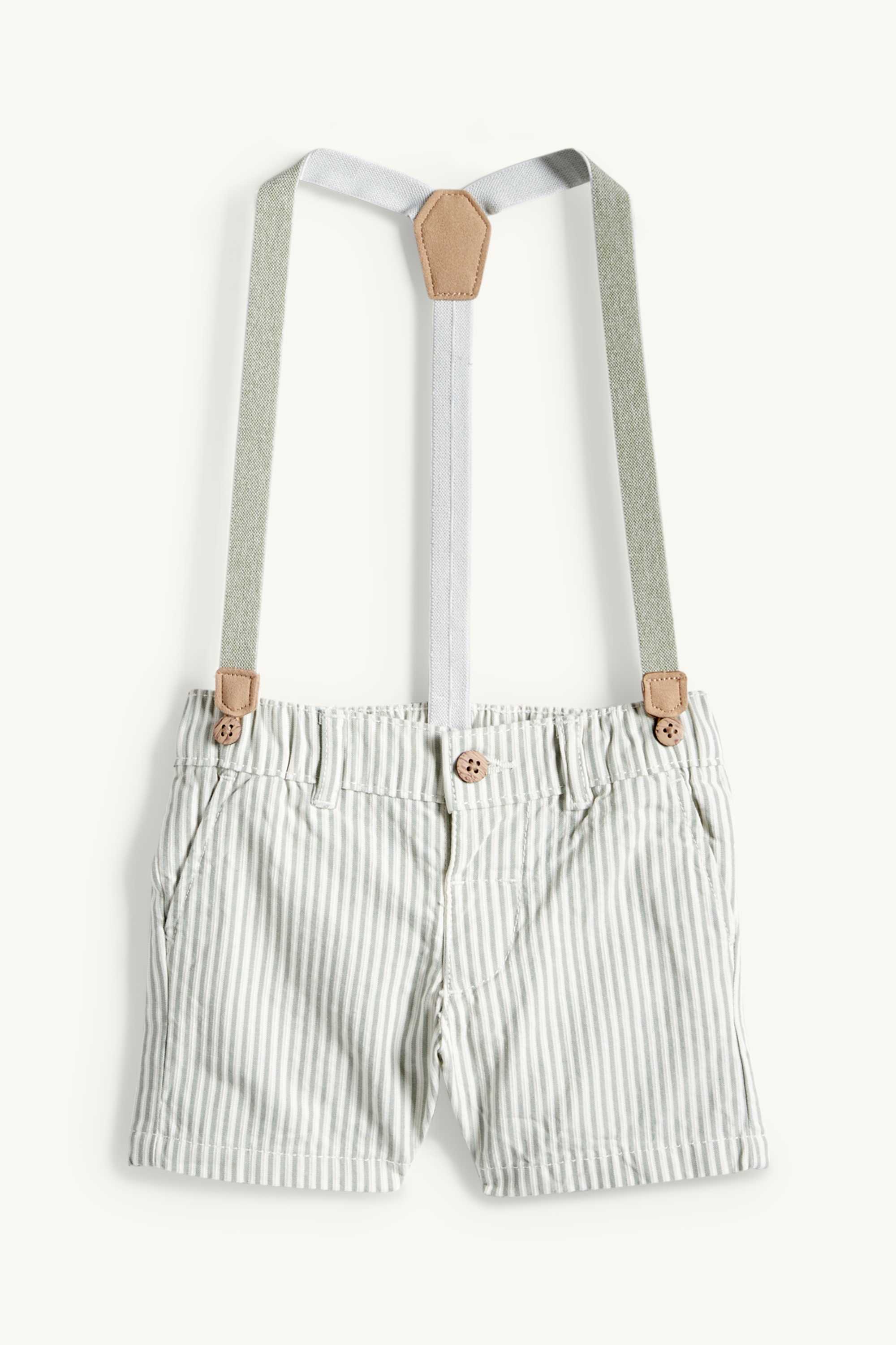 Baby outfit - 3 piece white / green