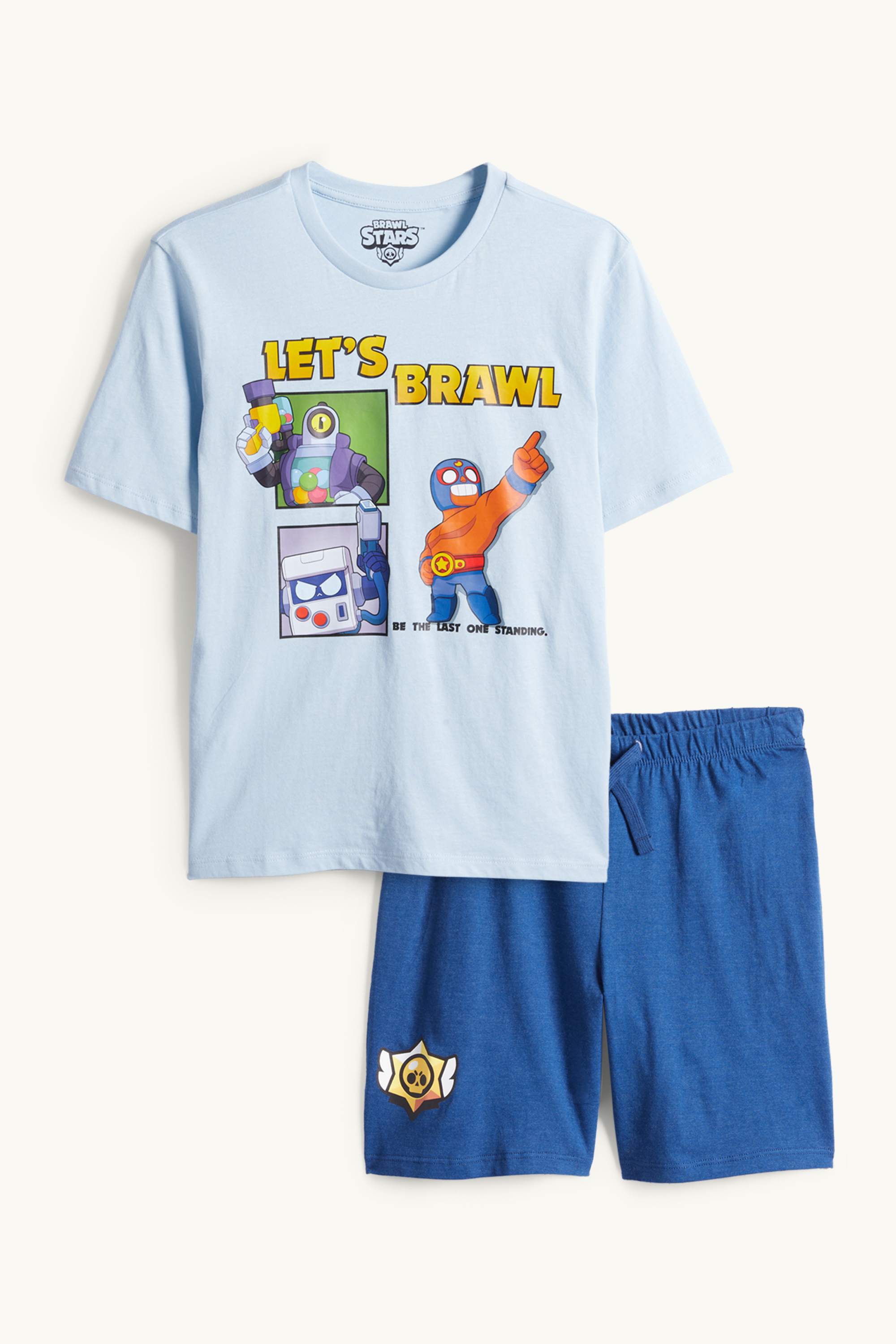 Brawl Stars - short pyjamas - 2-piece light blue
