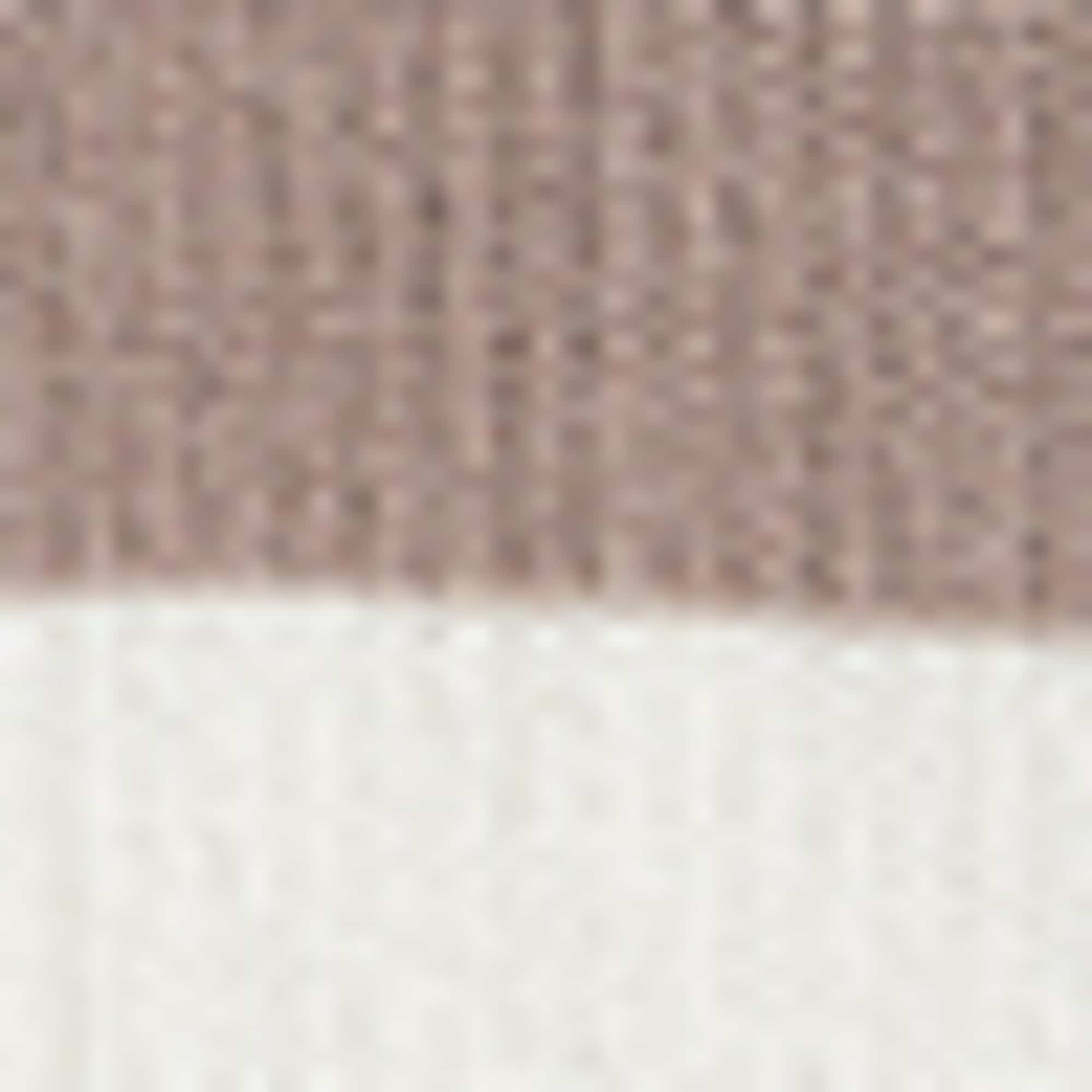 Knitted jumper - short sleeve - ribbed - striped white / beige