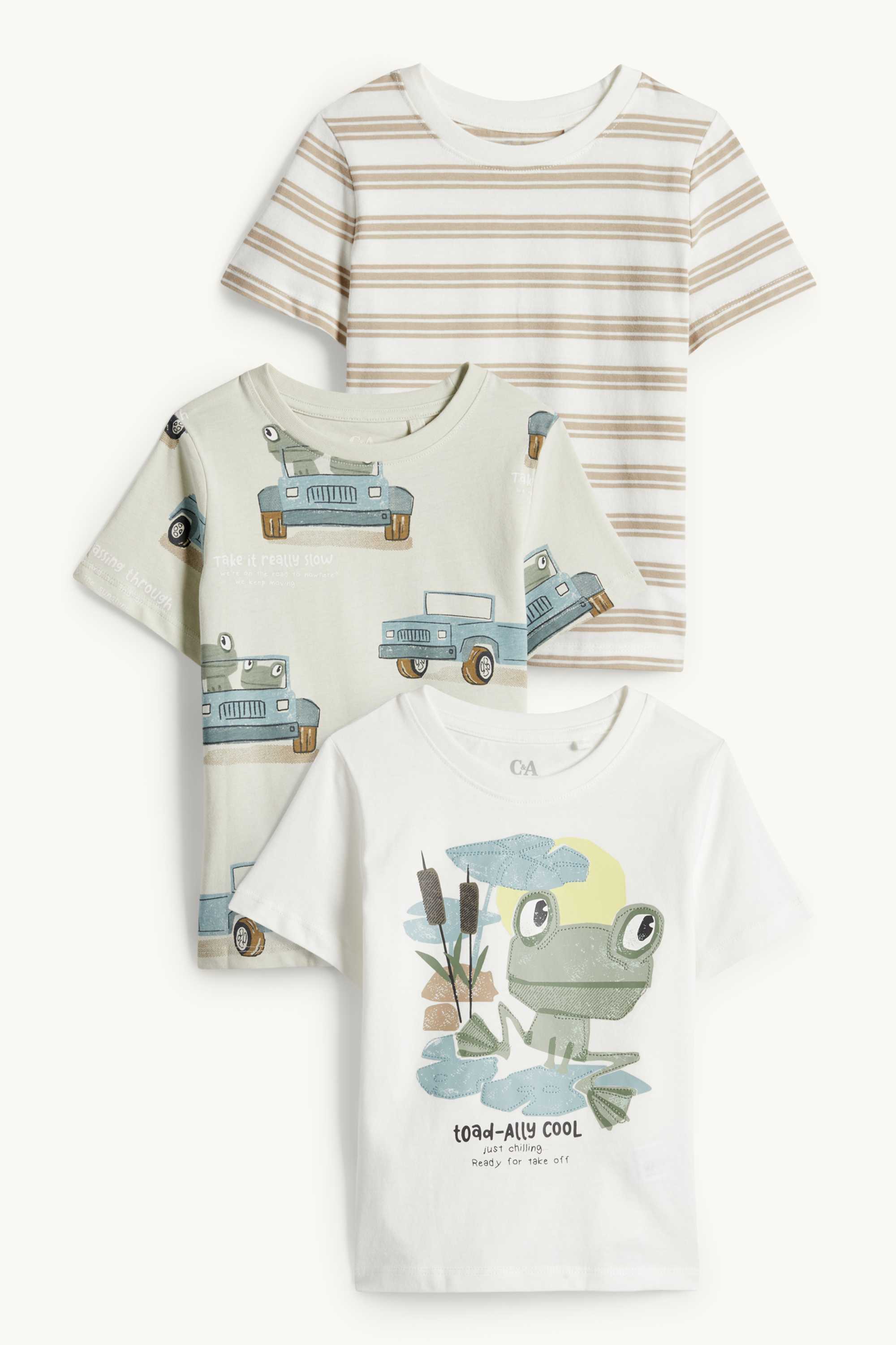 Multipack of 3 - frog - short sleeve T-shirt white