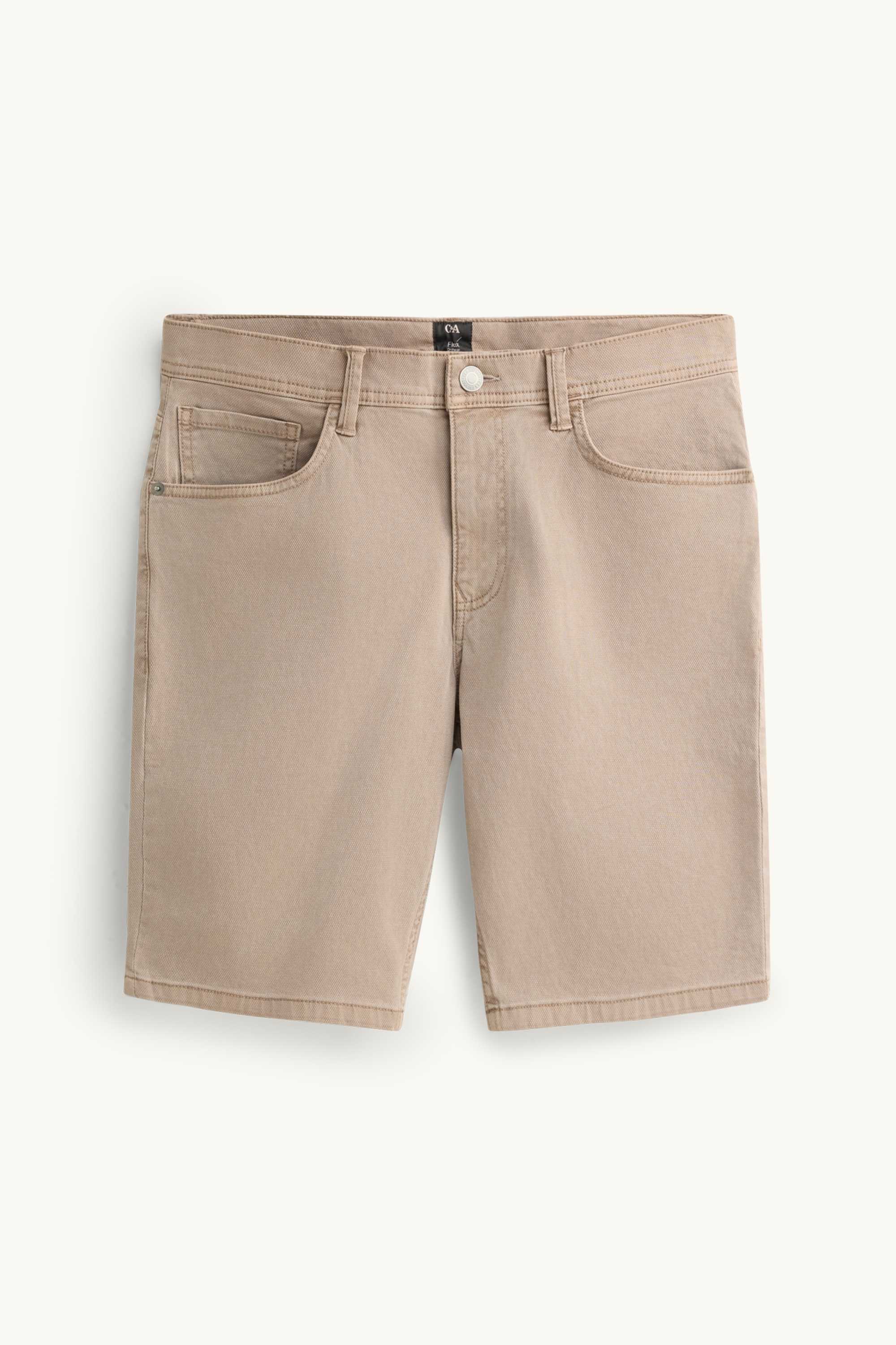 Denim shorts - Flex denim-brown
