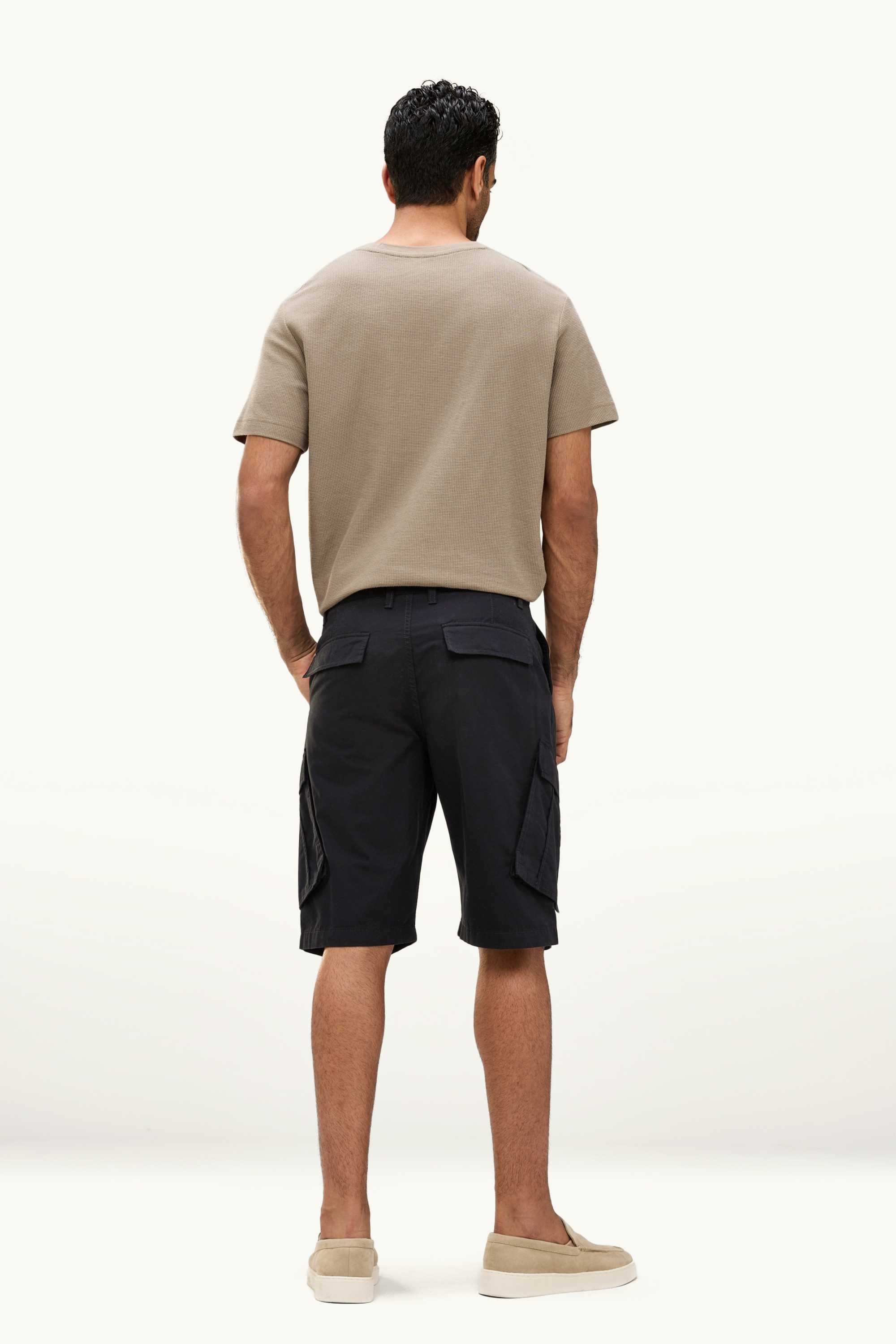 Denim cargo Bermuda shorts black