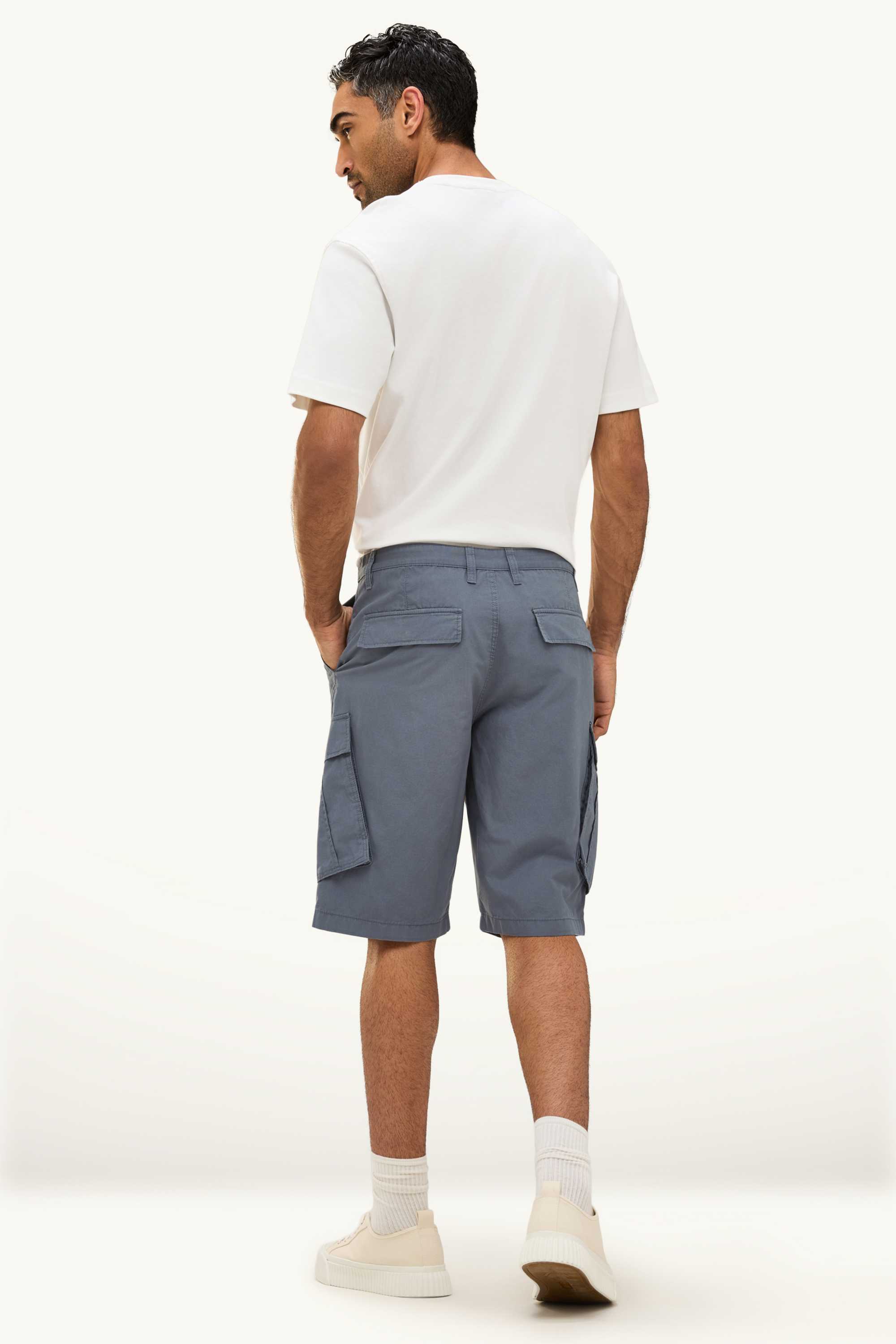 Denim cargo Bermuda shorts gray