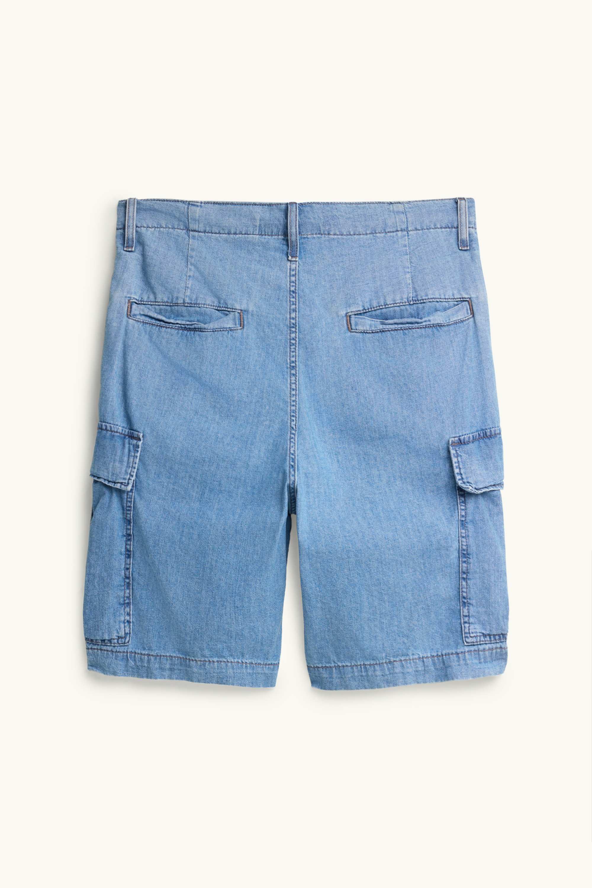 Denim cargo shorts light blue