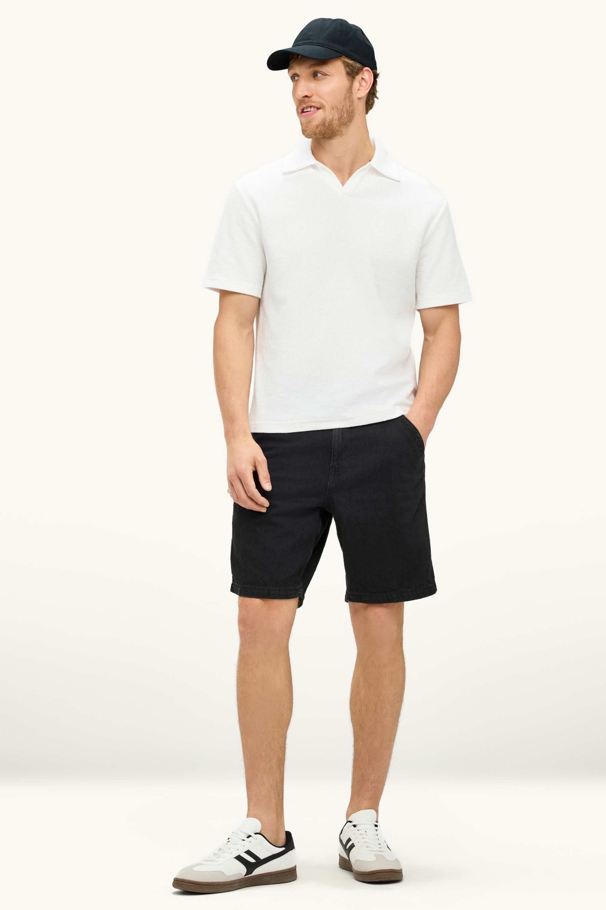 Denim Bermuda shorts - relaxed fit black