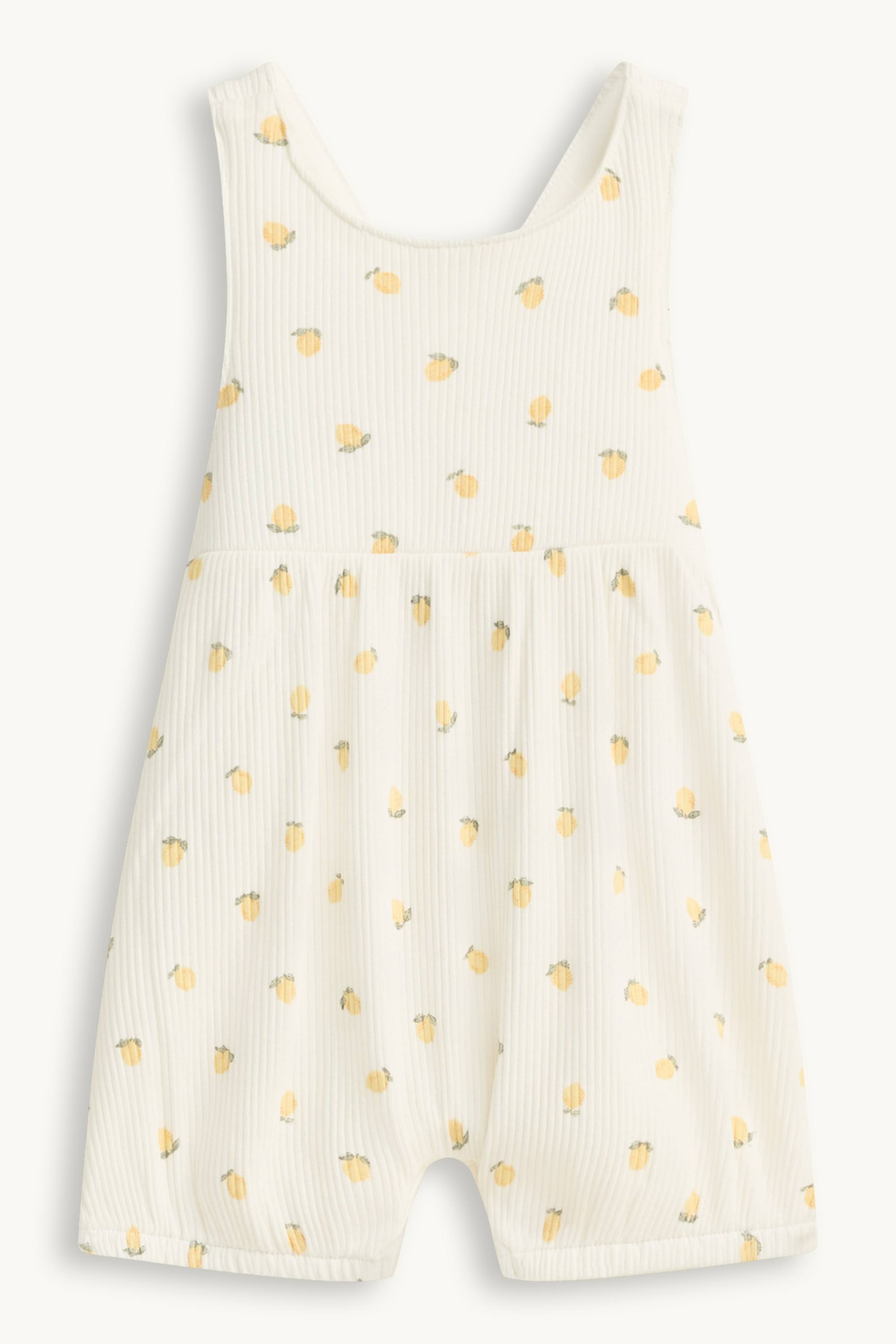 Lemon - newborn outfit - 3 piece white / yellow