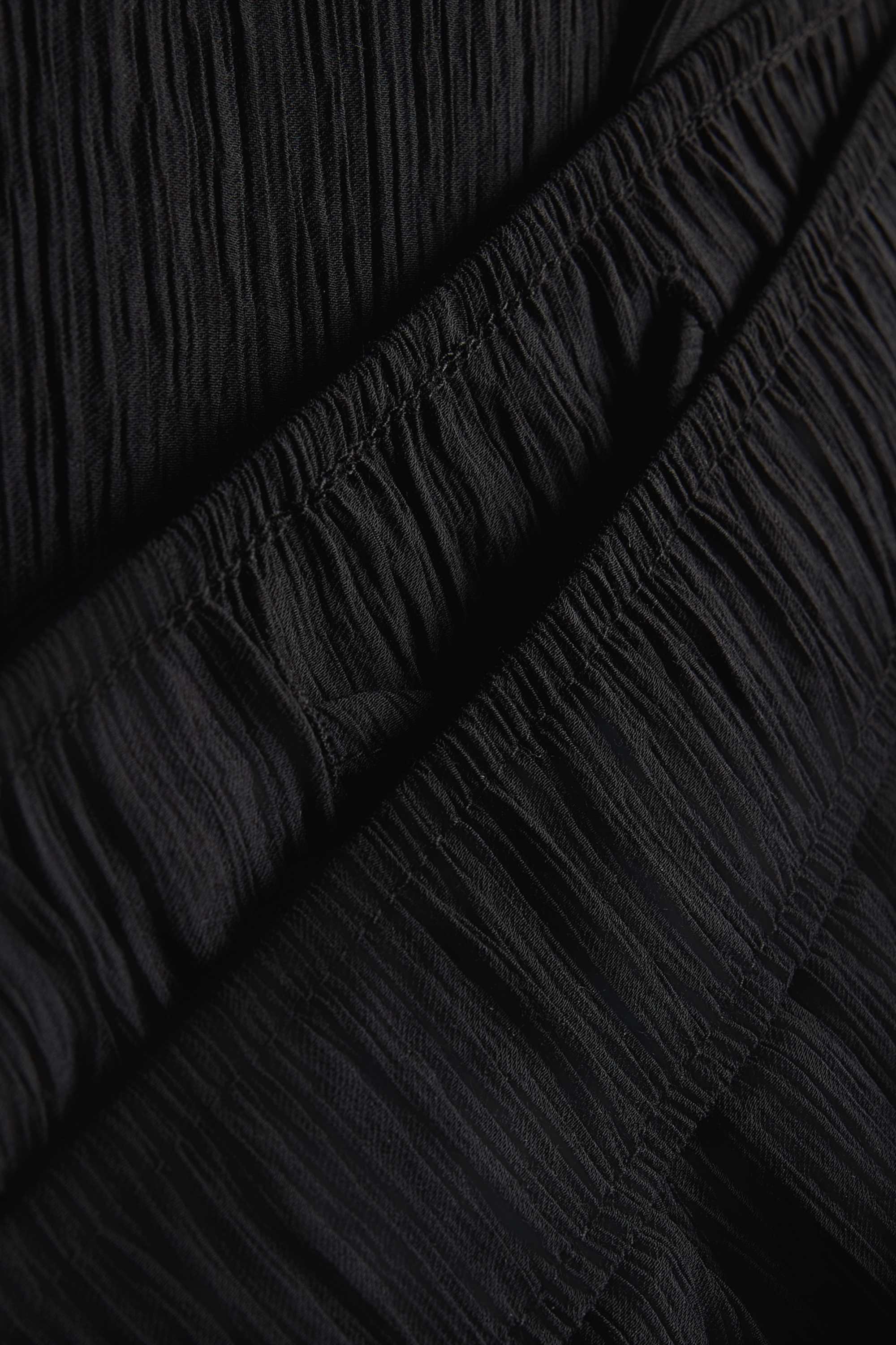Cloth trousers - high waist - wide leg black