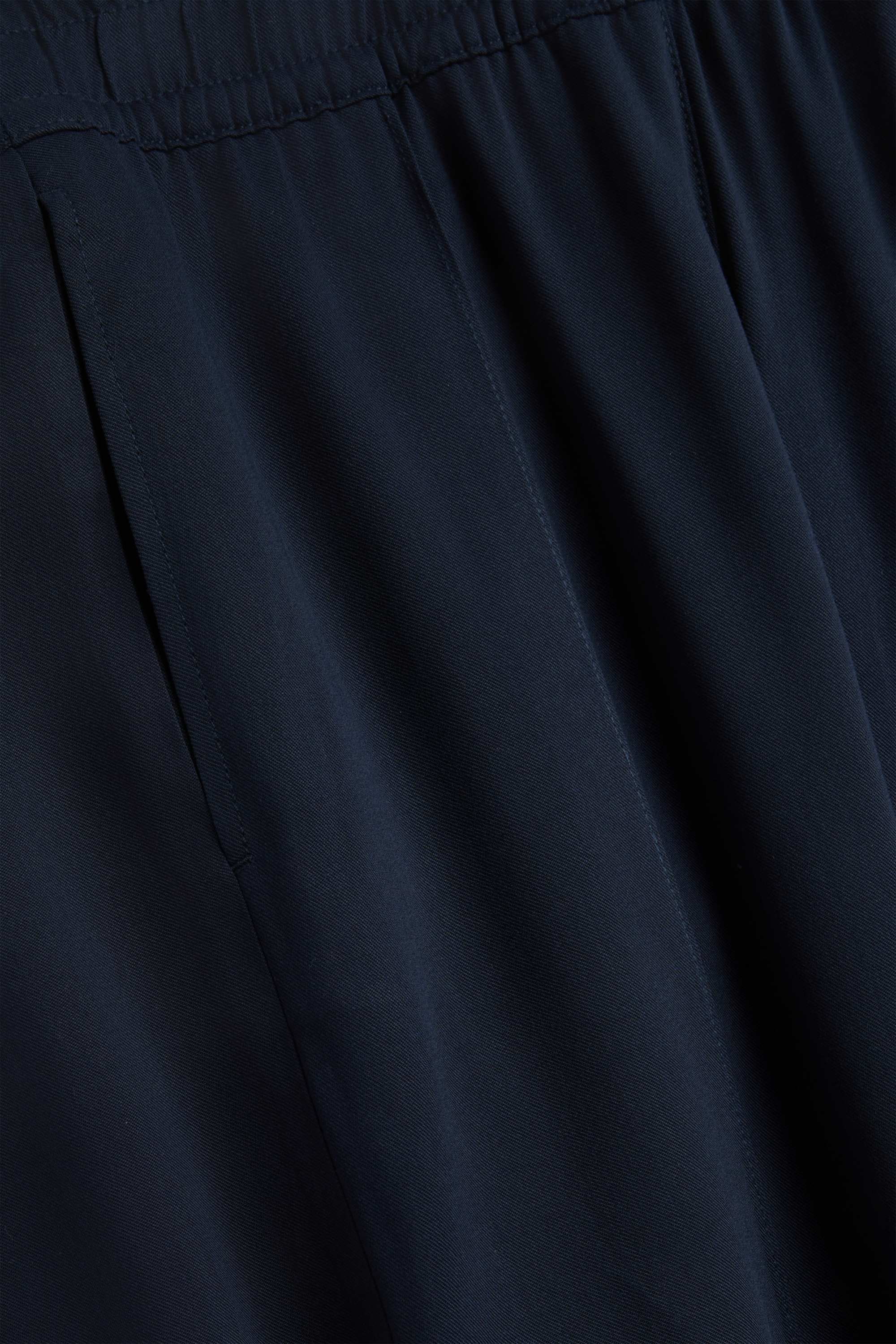 Cloth trousers - mid-rise waist - straight leg dark blue