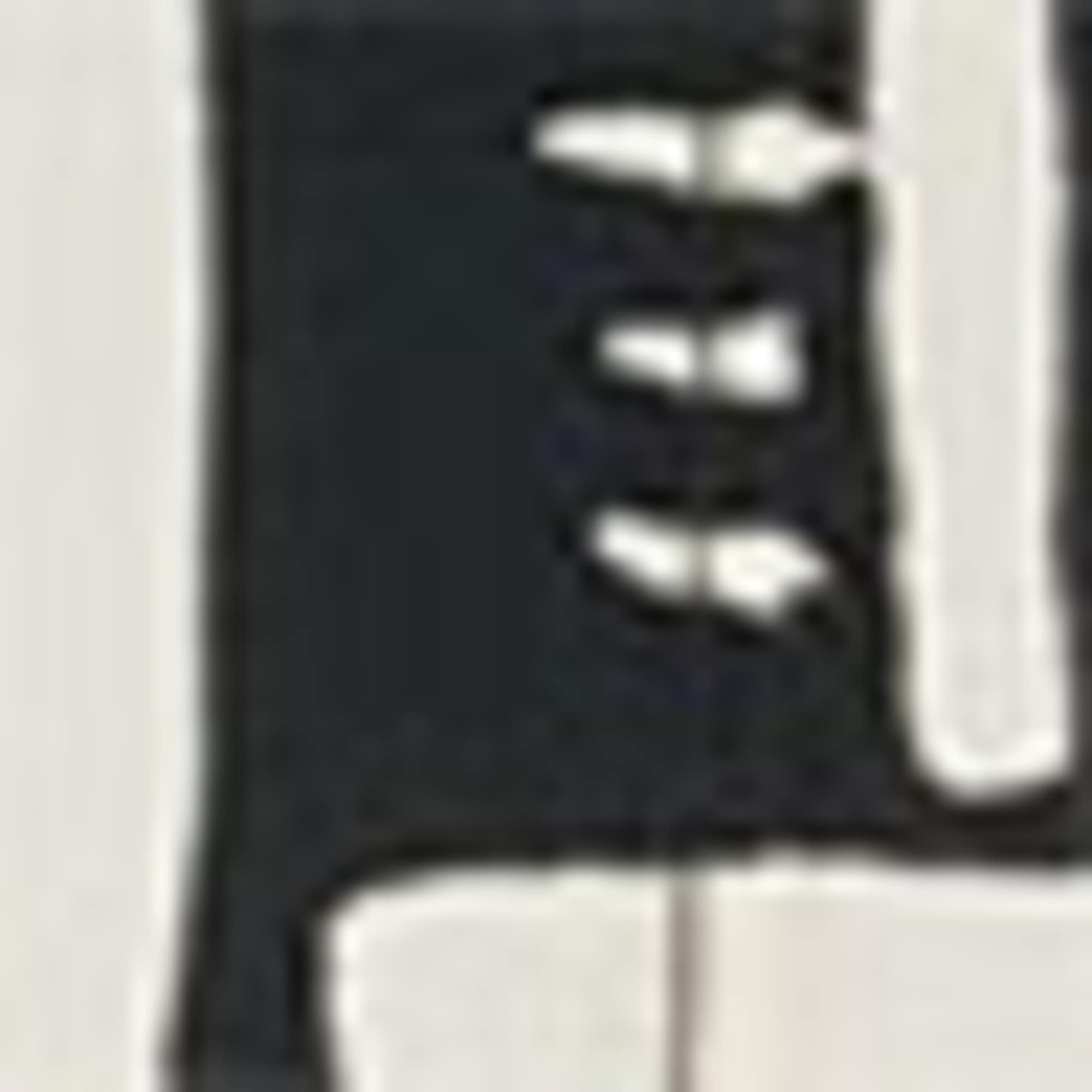 Cloth trousers - mid-rise waist - wide leg - patterned black / white