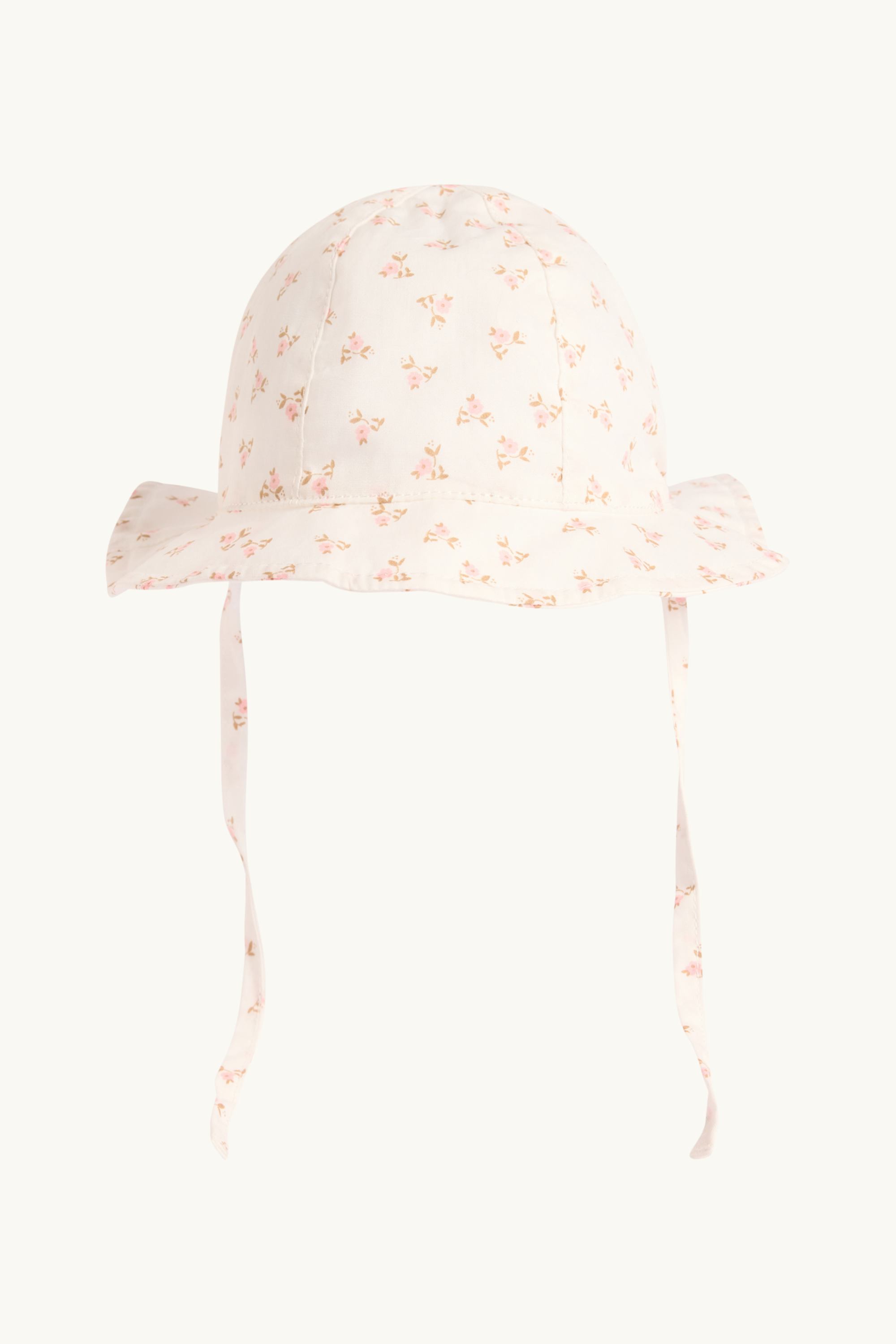 Floral - baby hat white