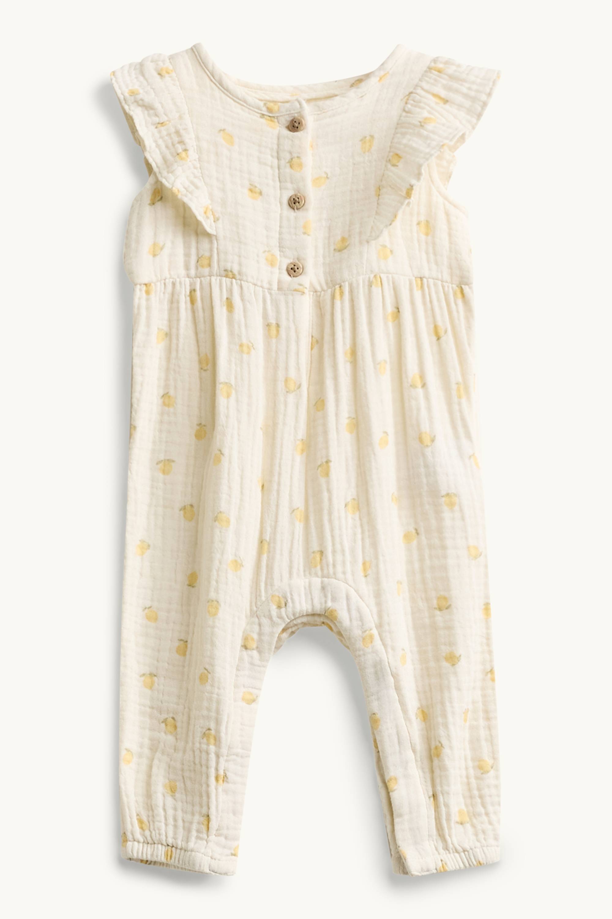 Lemon - baby jumpsuit - textured cremewhite
