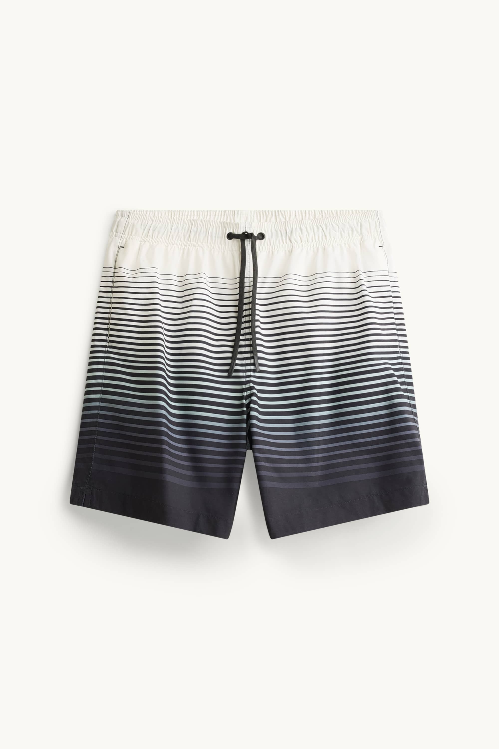 Swim shorts - striped - patterned black / gray