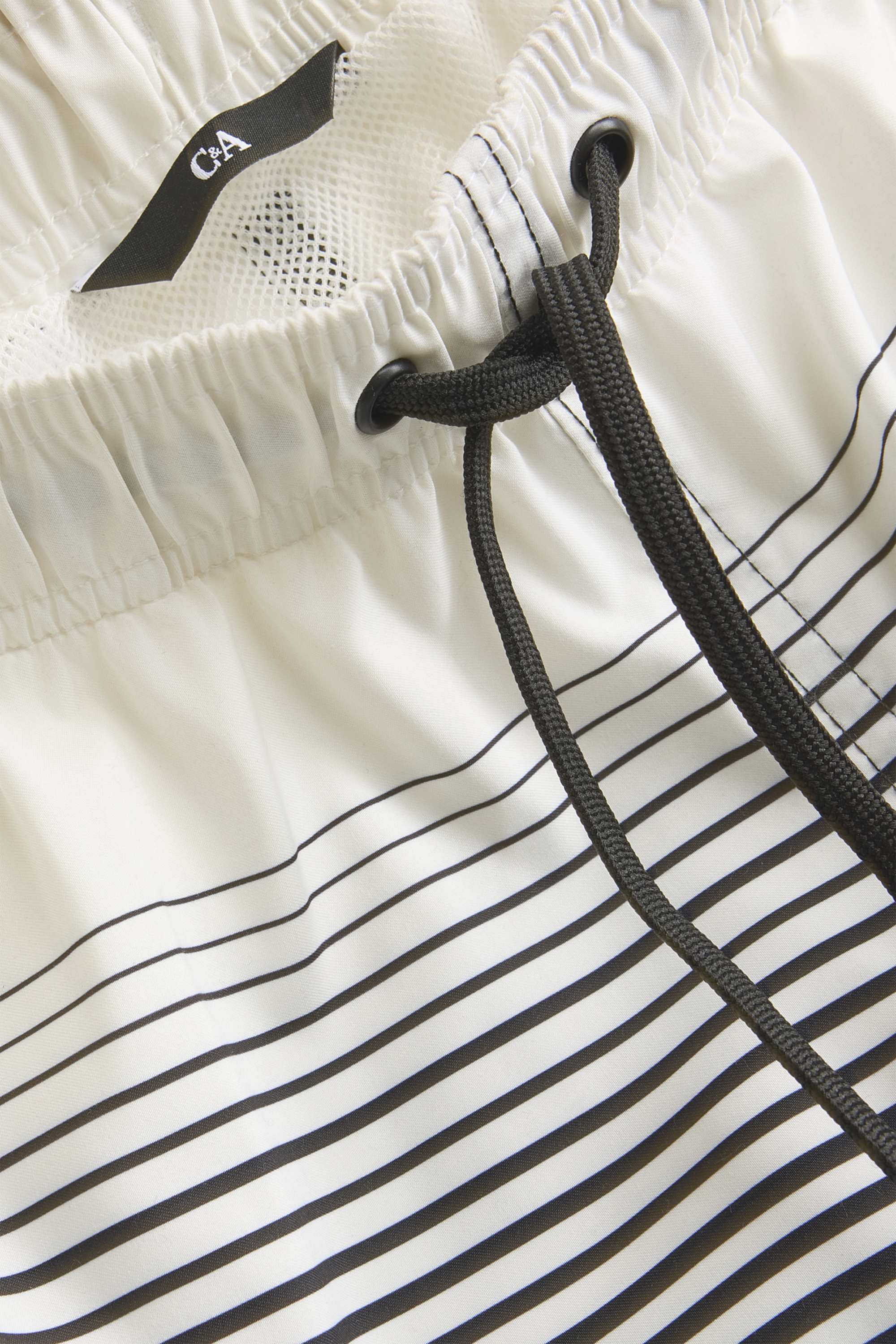 Swim shorts - striped - patterned black / gray