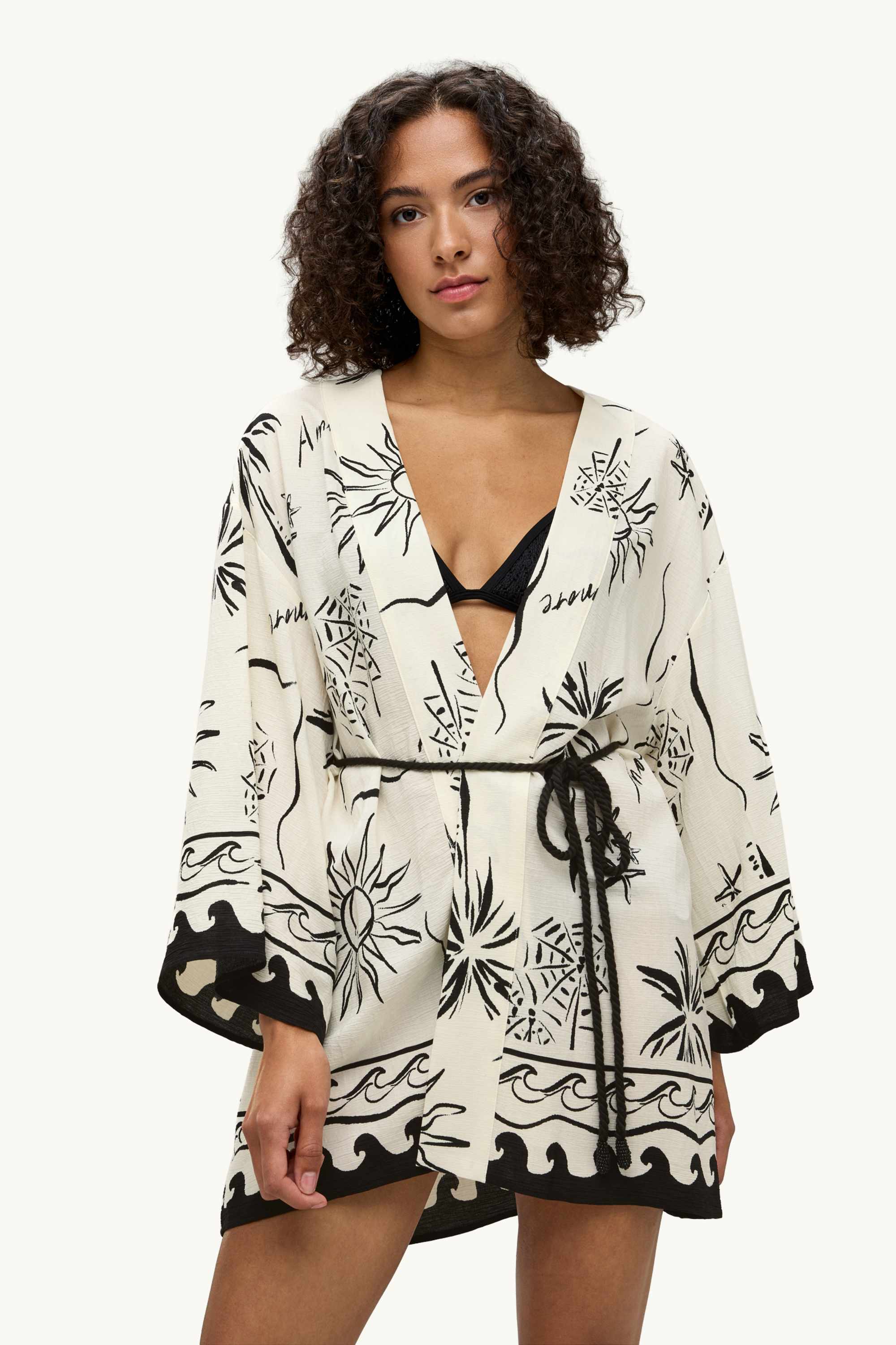 Kimono - patterned cremewhite