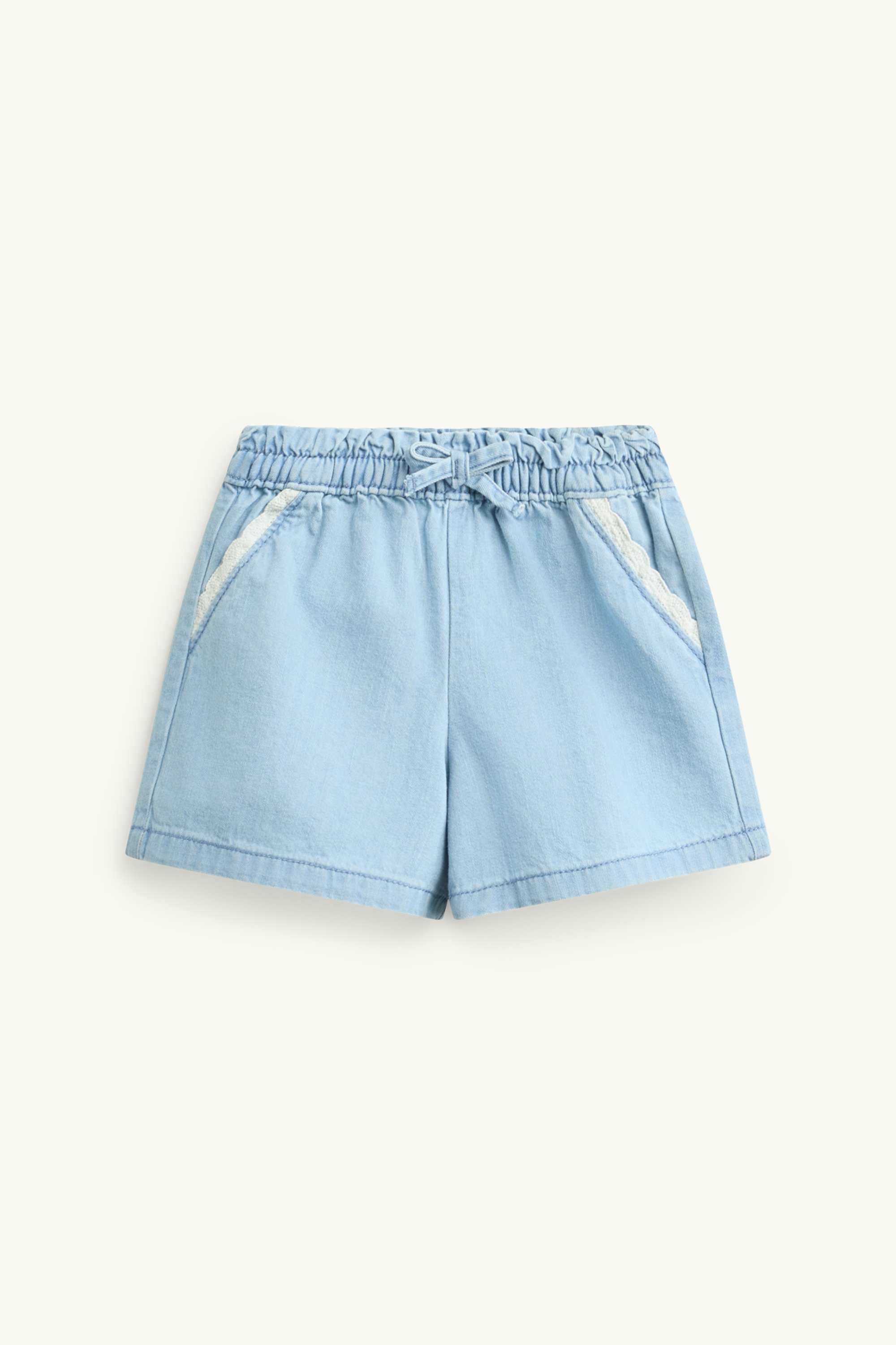 Baby shorts - denim look light blue