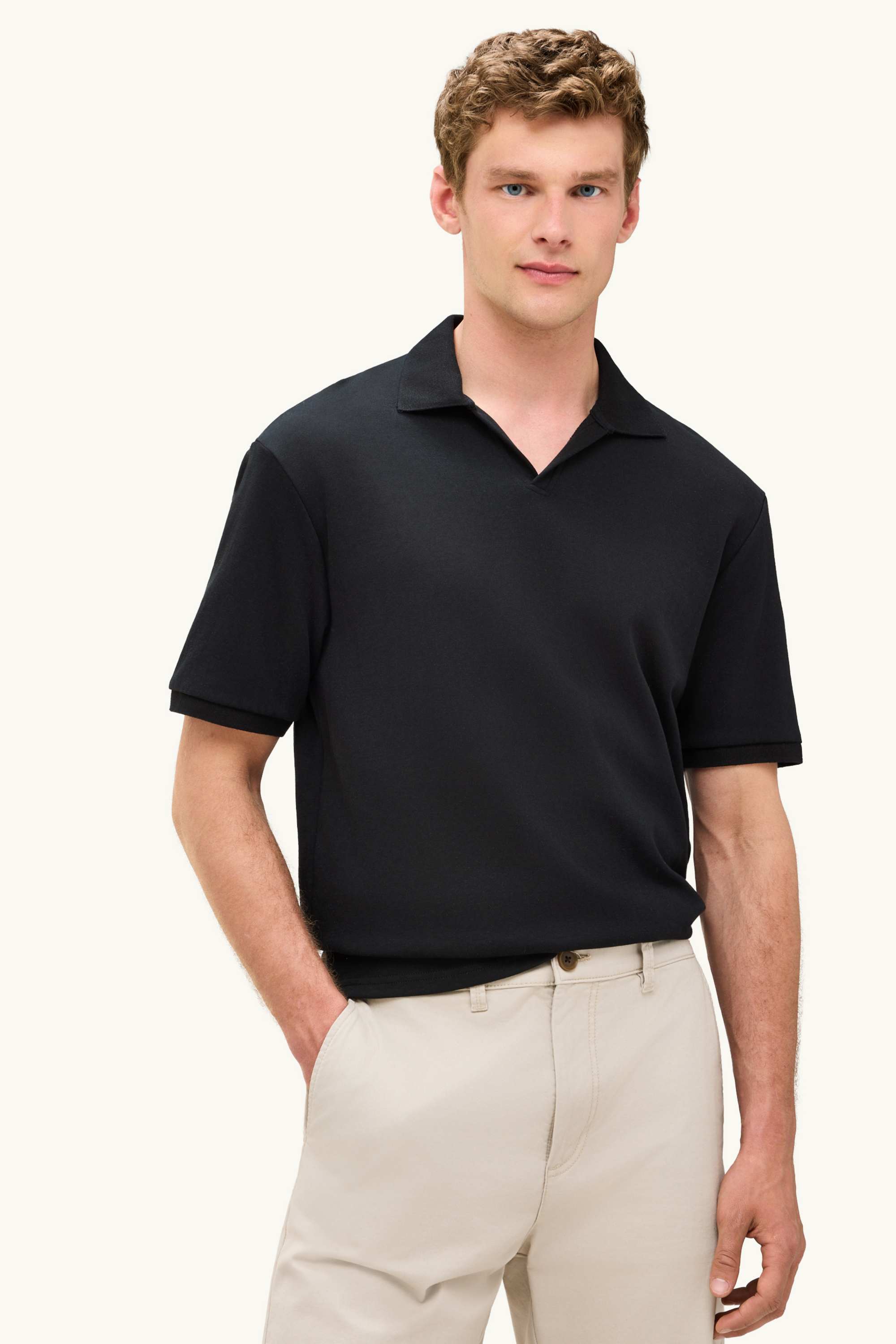 Polo shirt - relaxed fit black