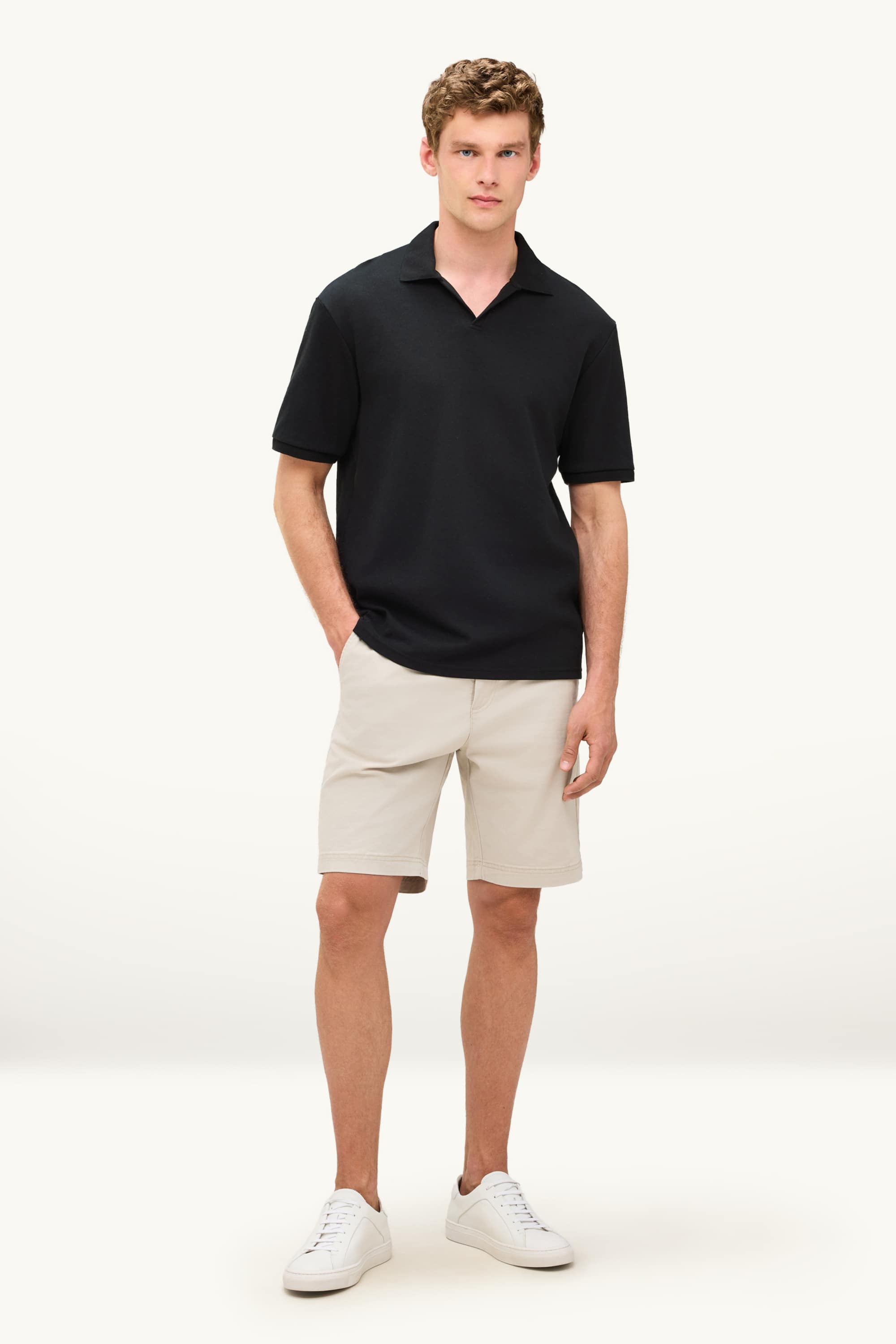 Polo shirt - relaxed fit black