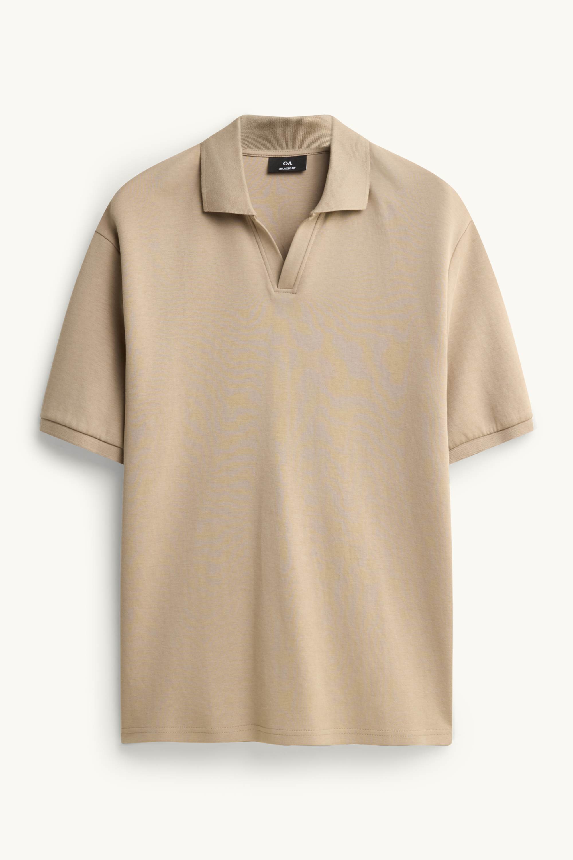 Polo shirt - relaxed fit beige