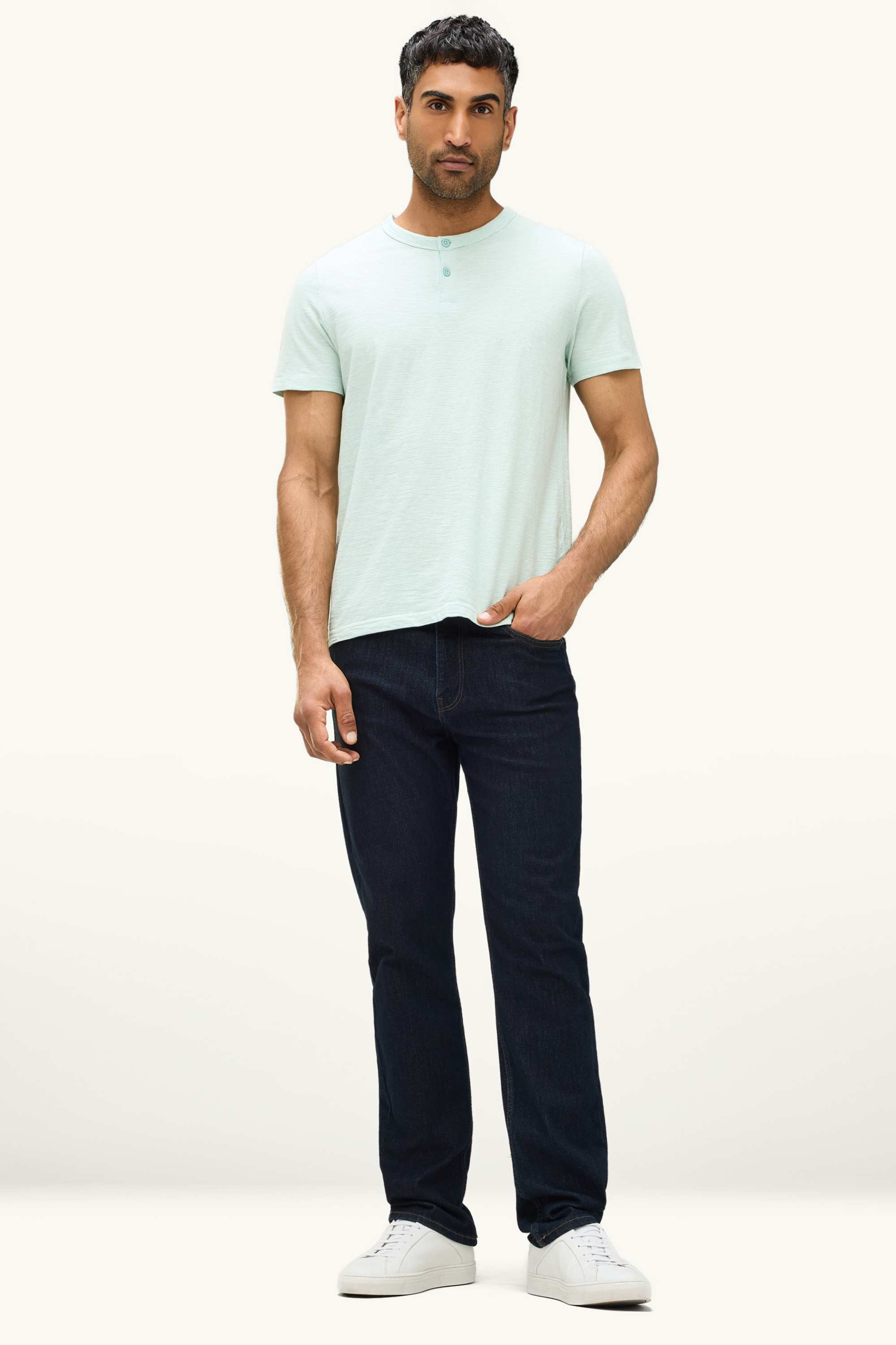 T-shirt - regular fit - striped light green