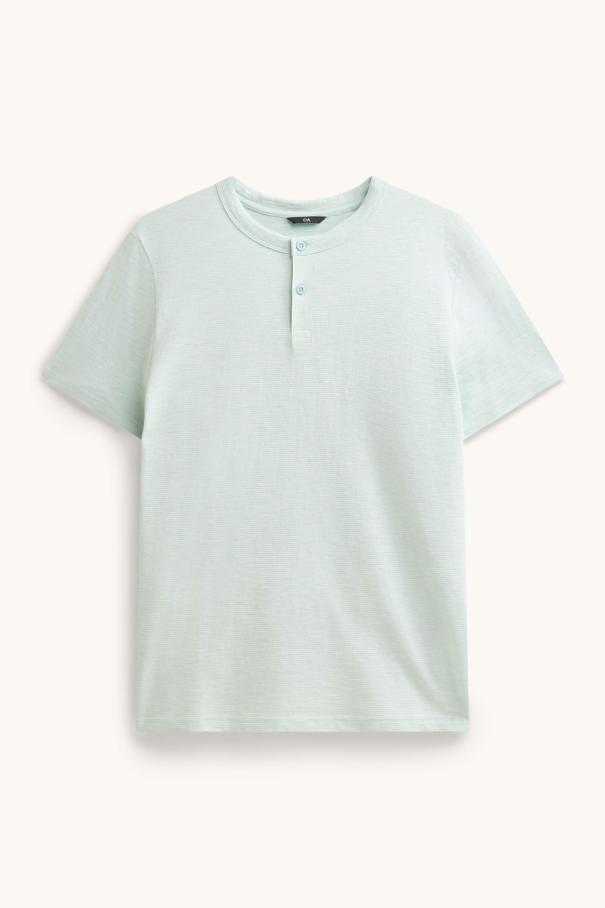 T-shirt - regular fit - striped light green