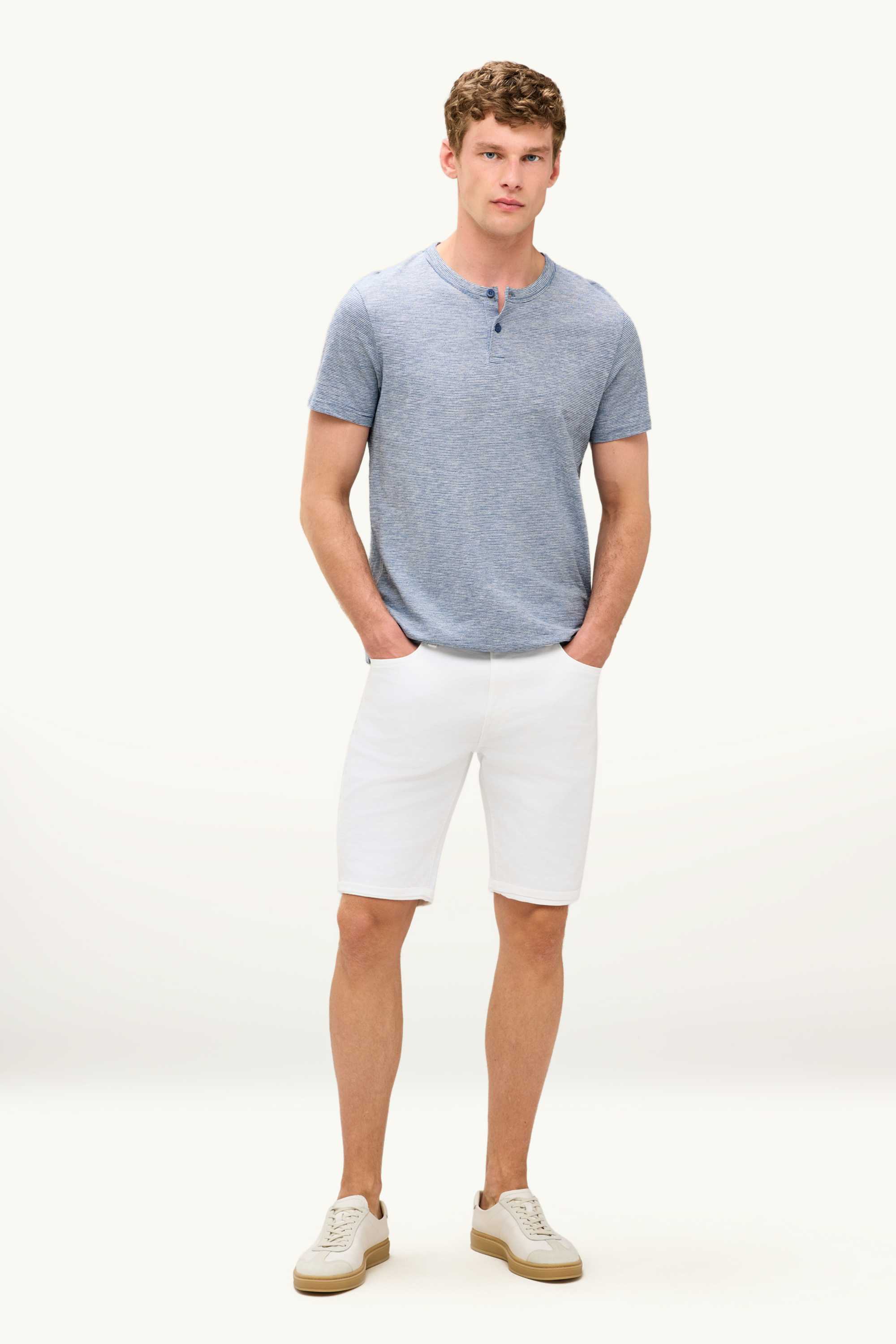 T-shirt - regular fit - striped gray / gray