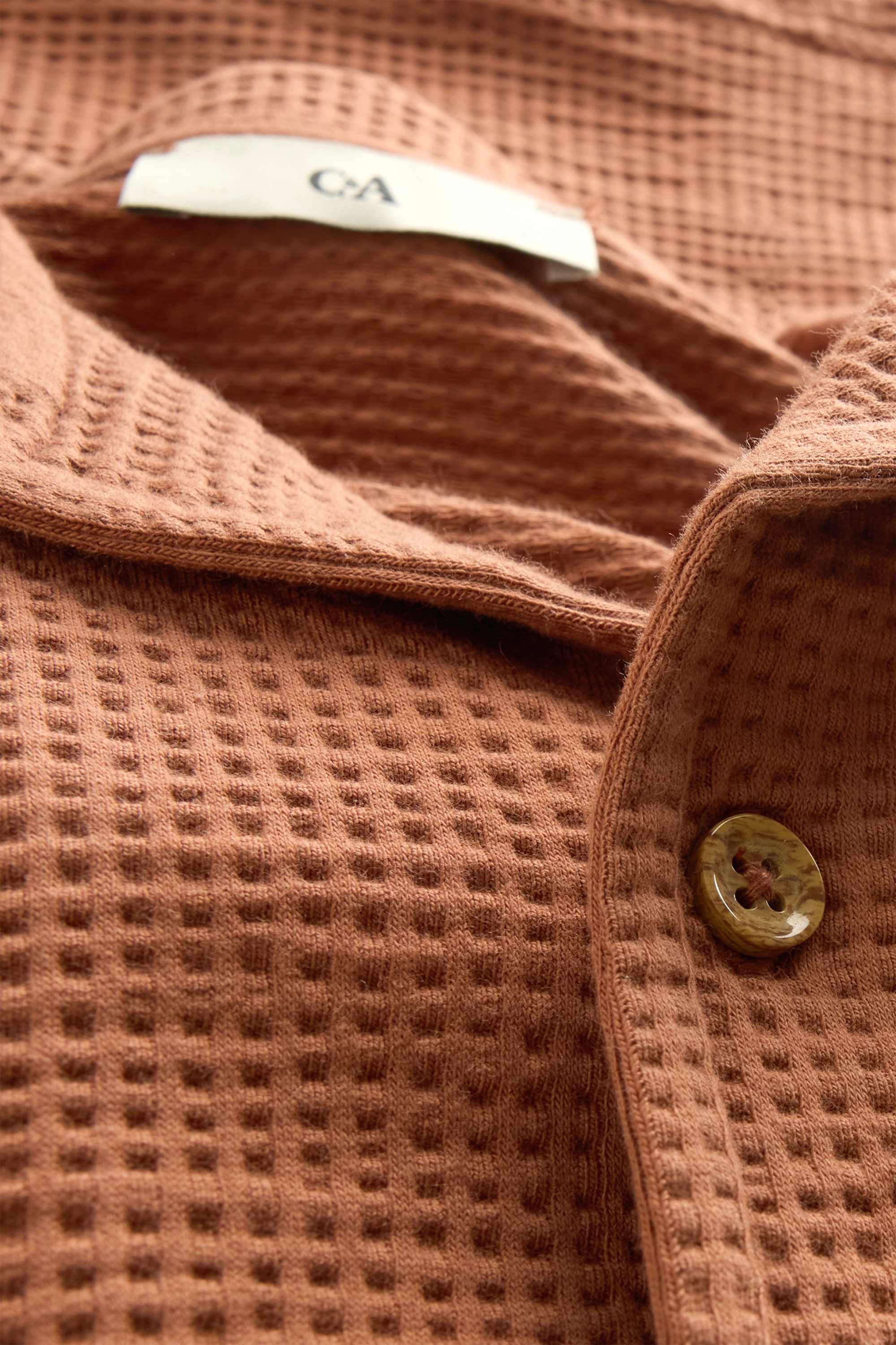 Palms - shirt - textured brown