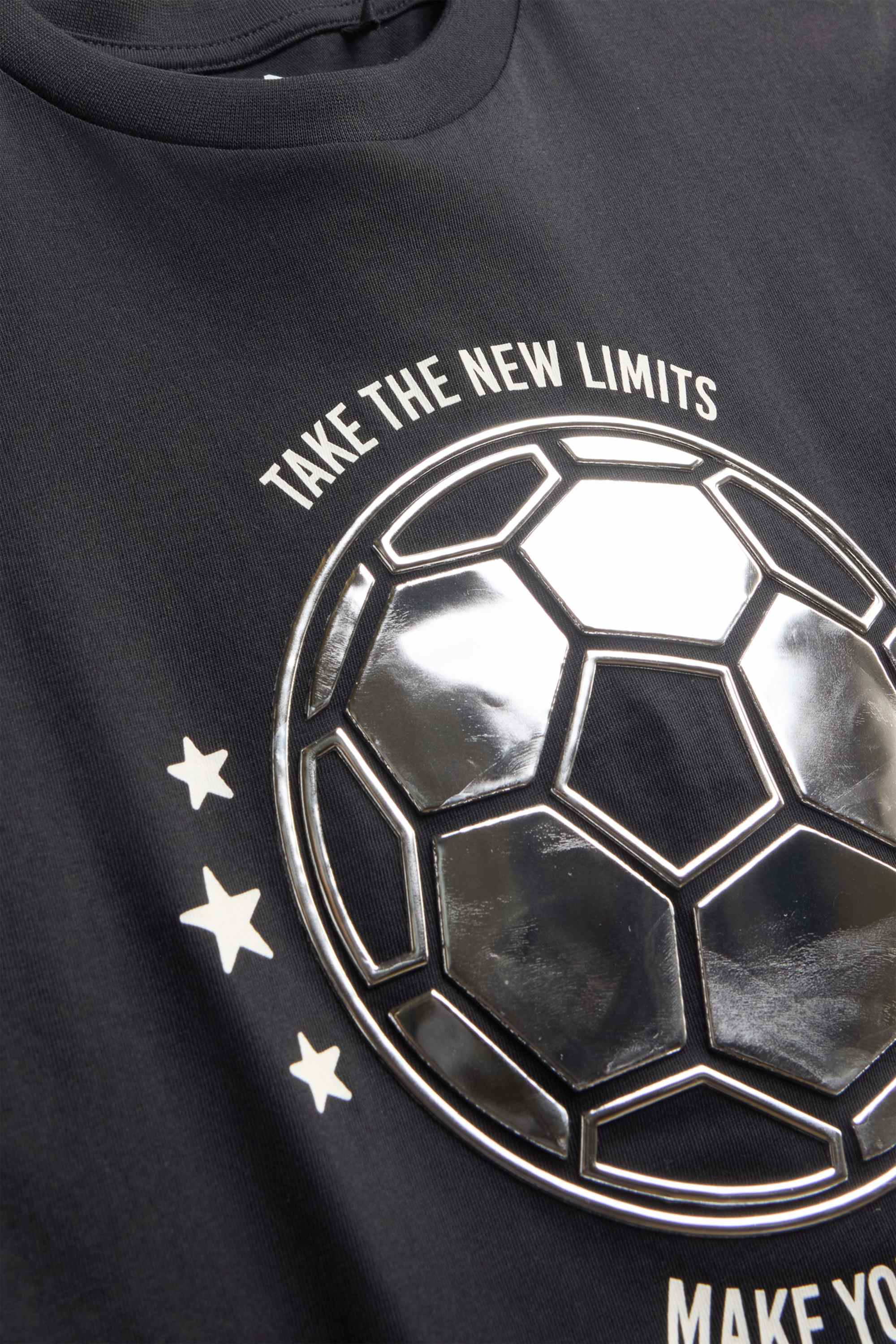 Football - short sleeve T-shirt black