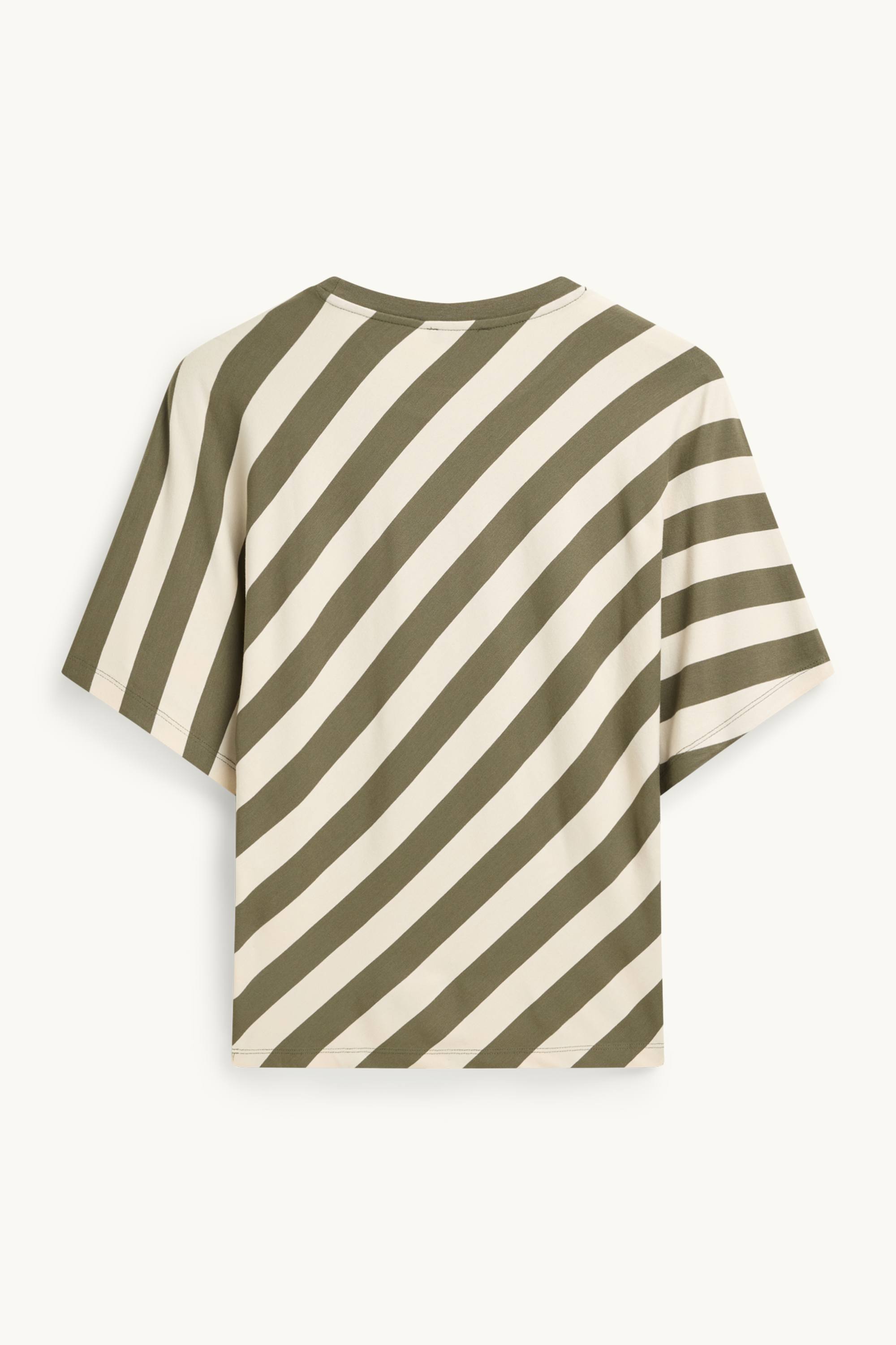 T-shirt - regular fit - striped green