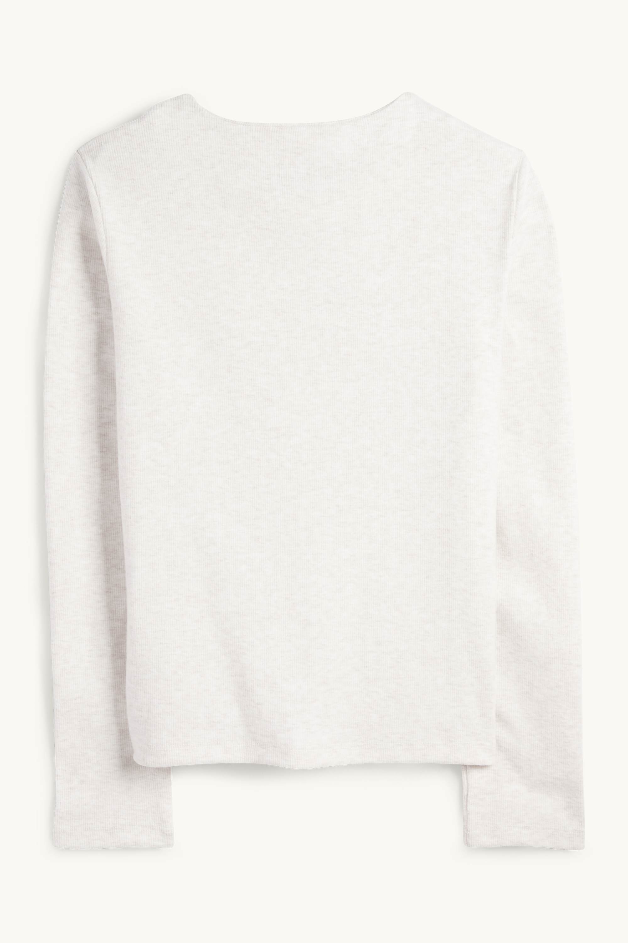 Sweatshirt - ribbed cremewhite