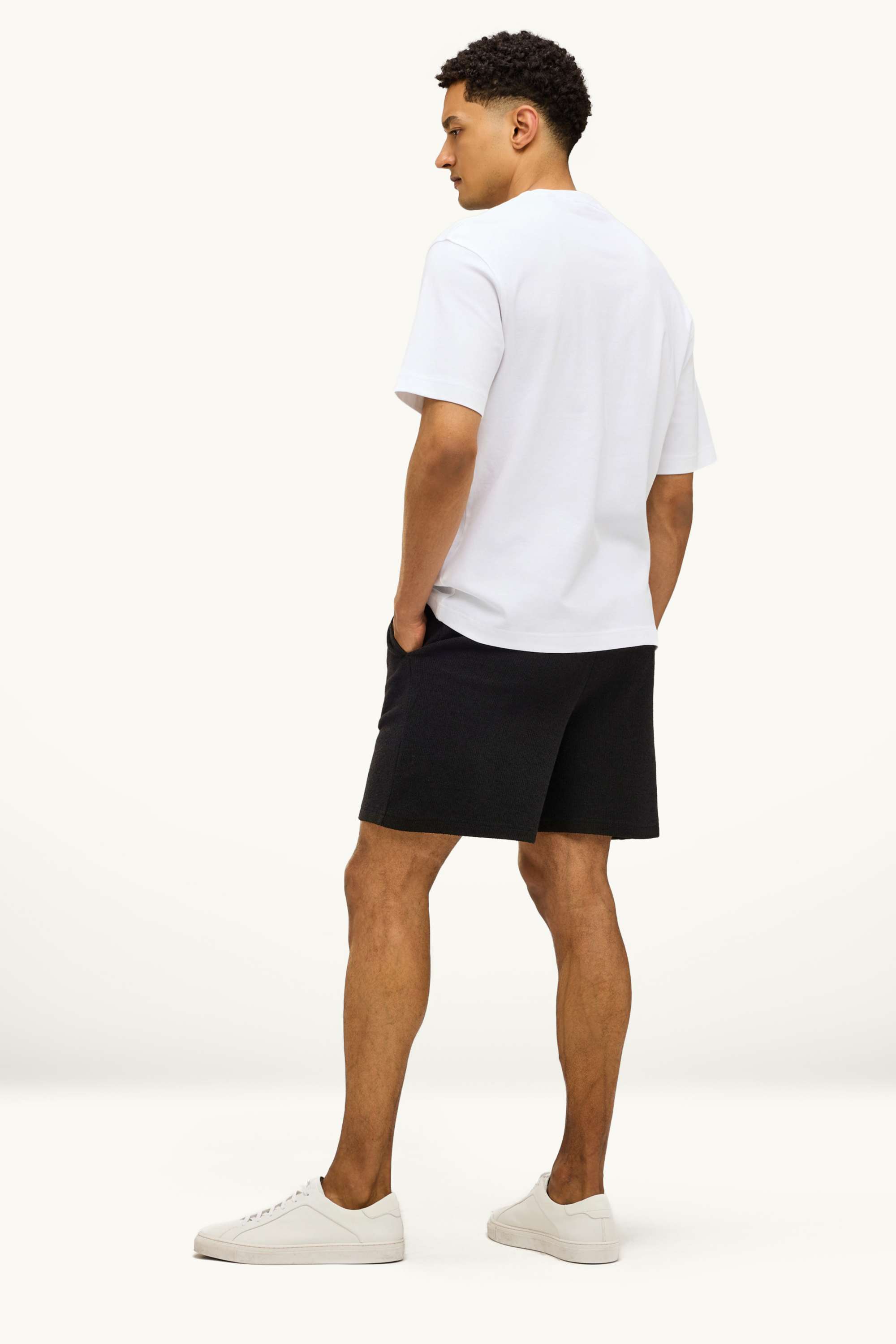 Sweat shorts - textured black