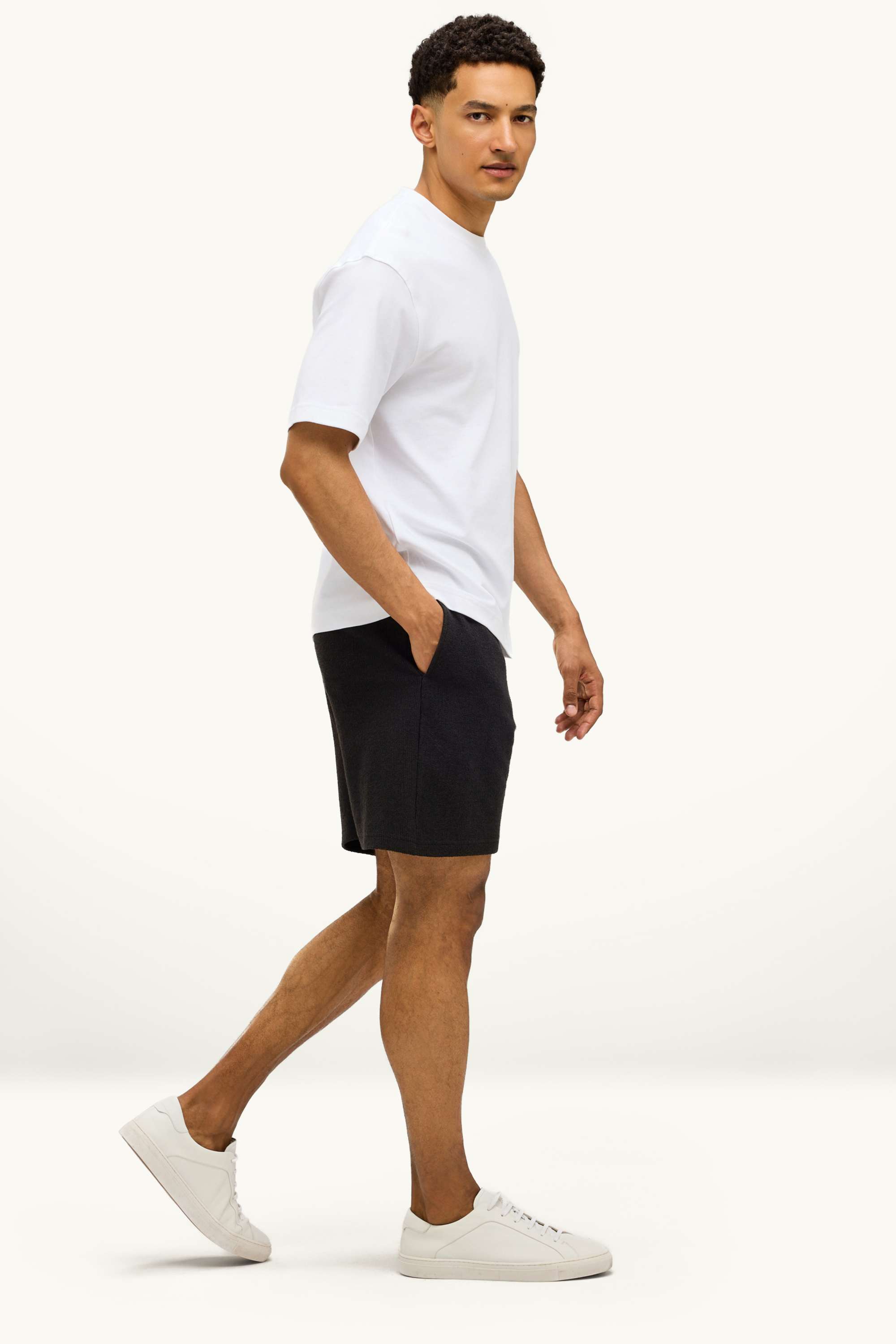 Sweat shorts - textured black