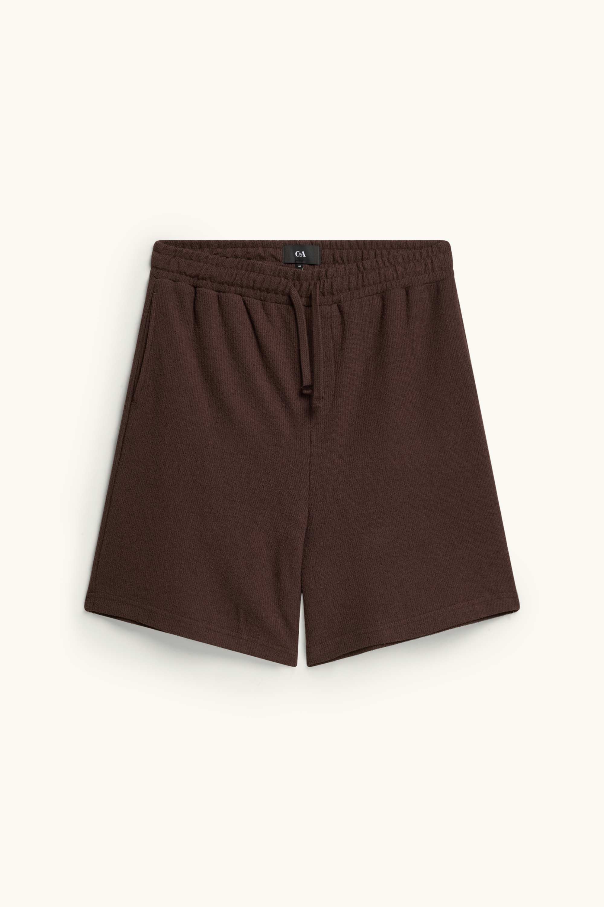 Sweat shorts - textured brown