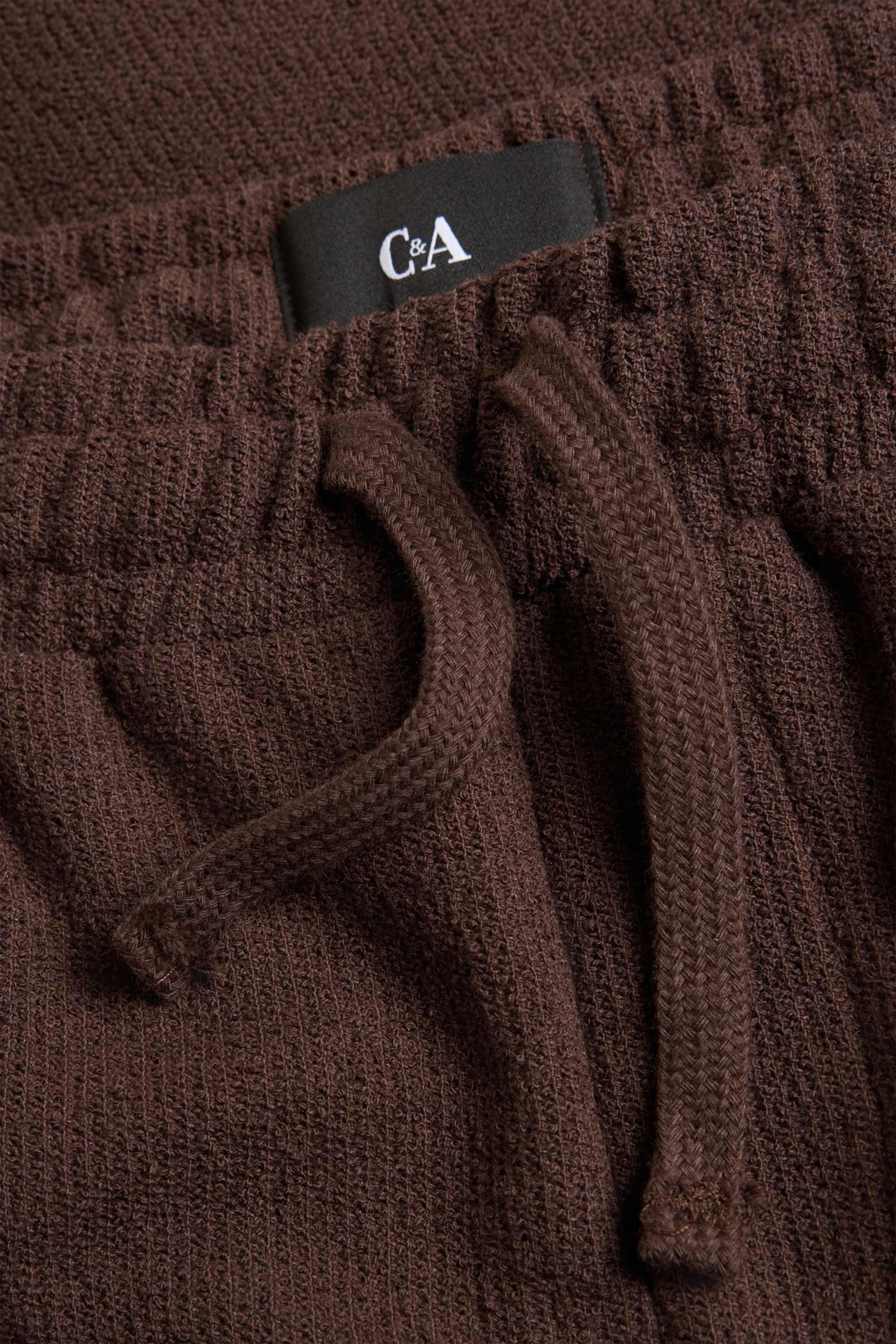 Sweat shorts - textured brown
