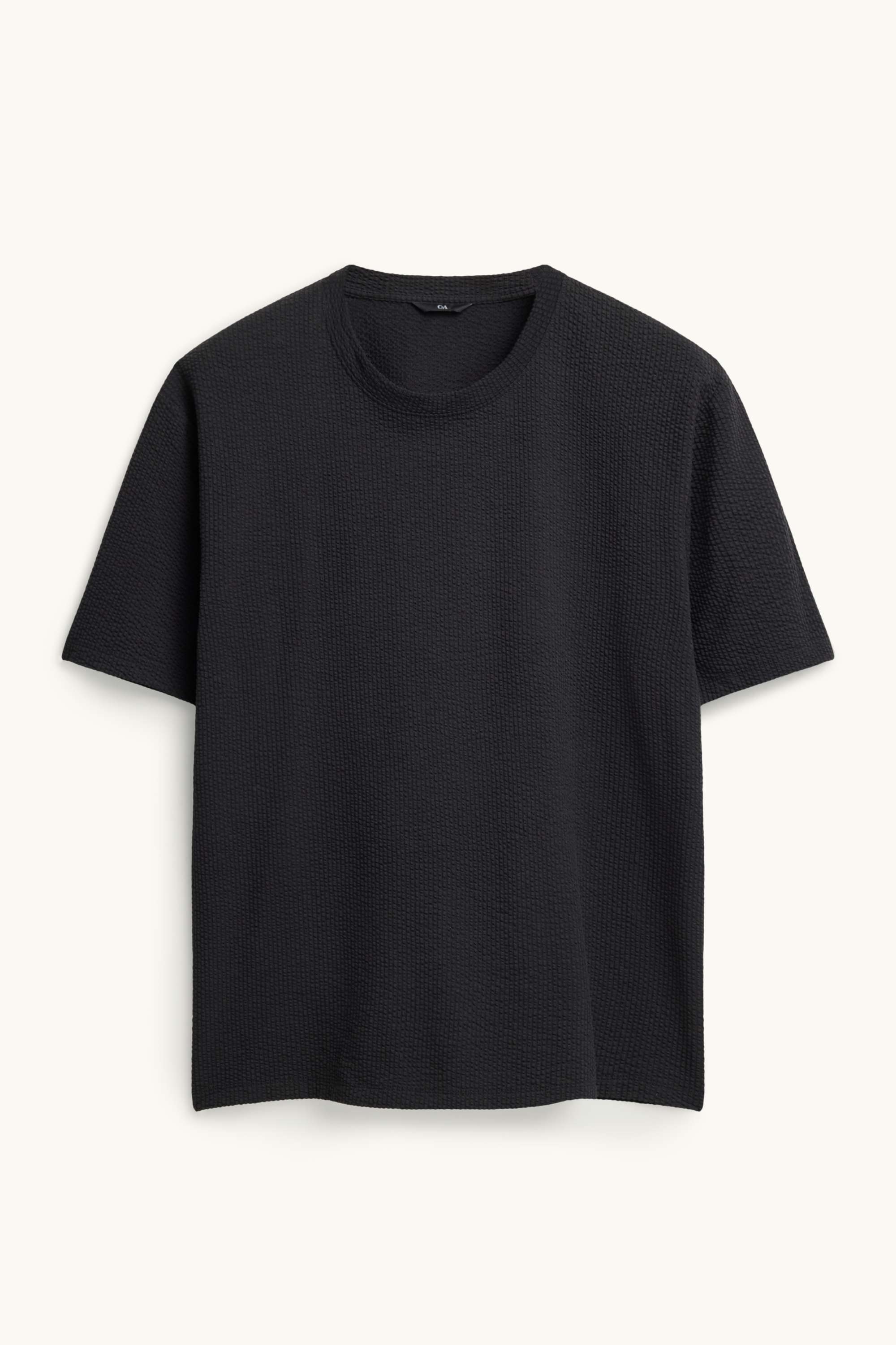 T-shirt - regular fit - textured black