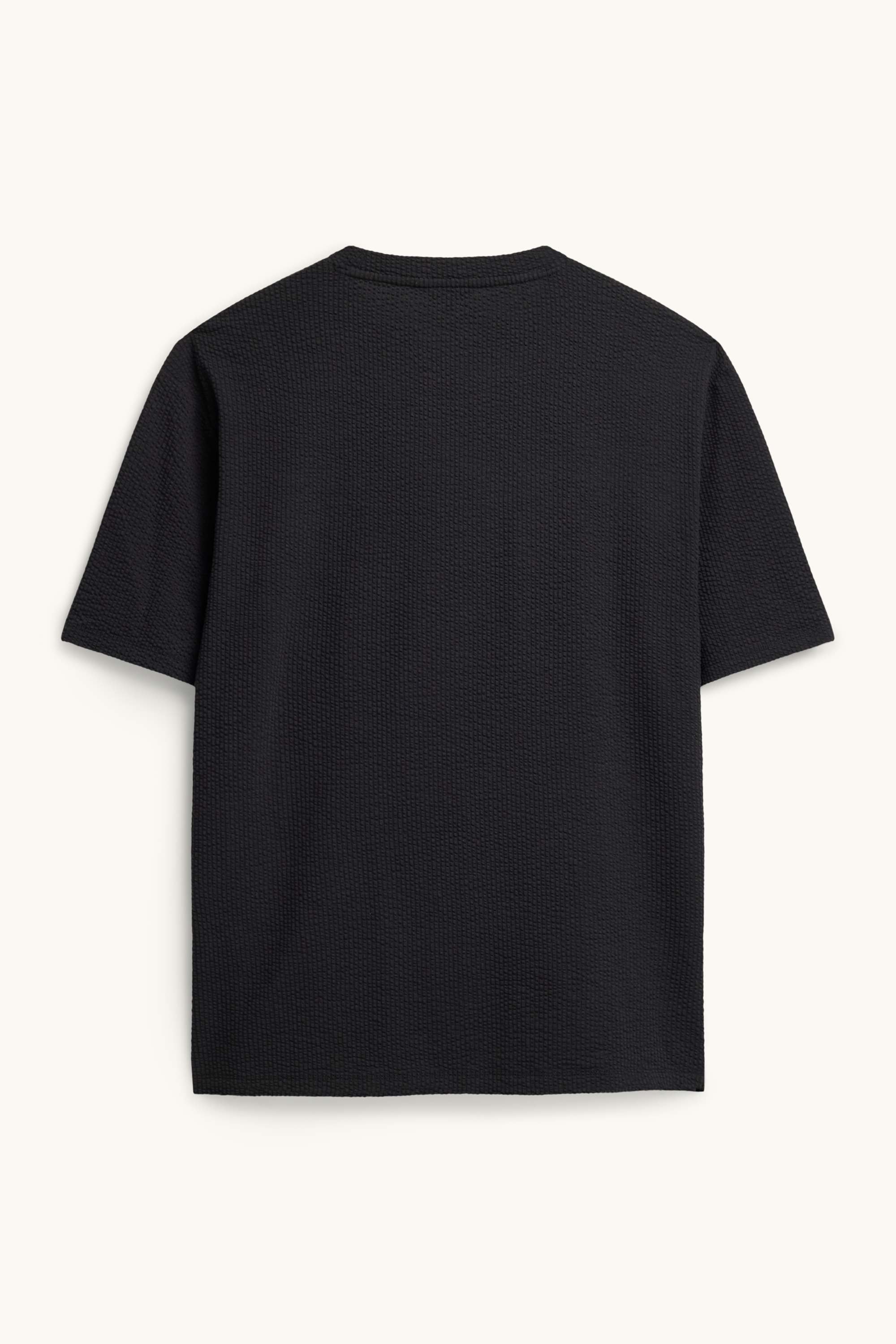 T-shirt - regular fit - textured black