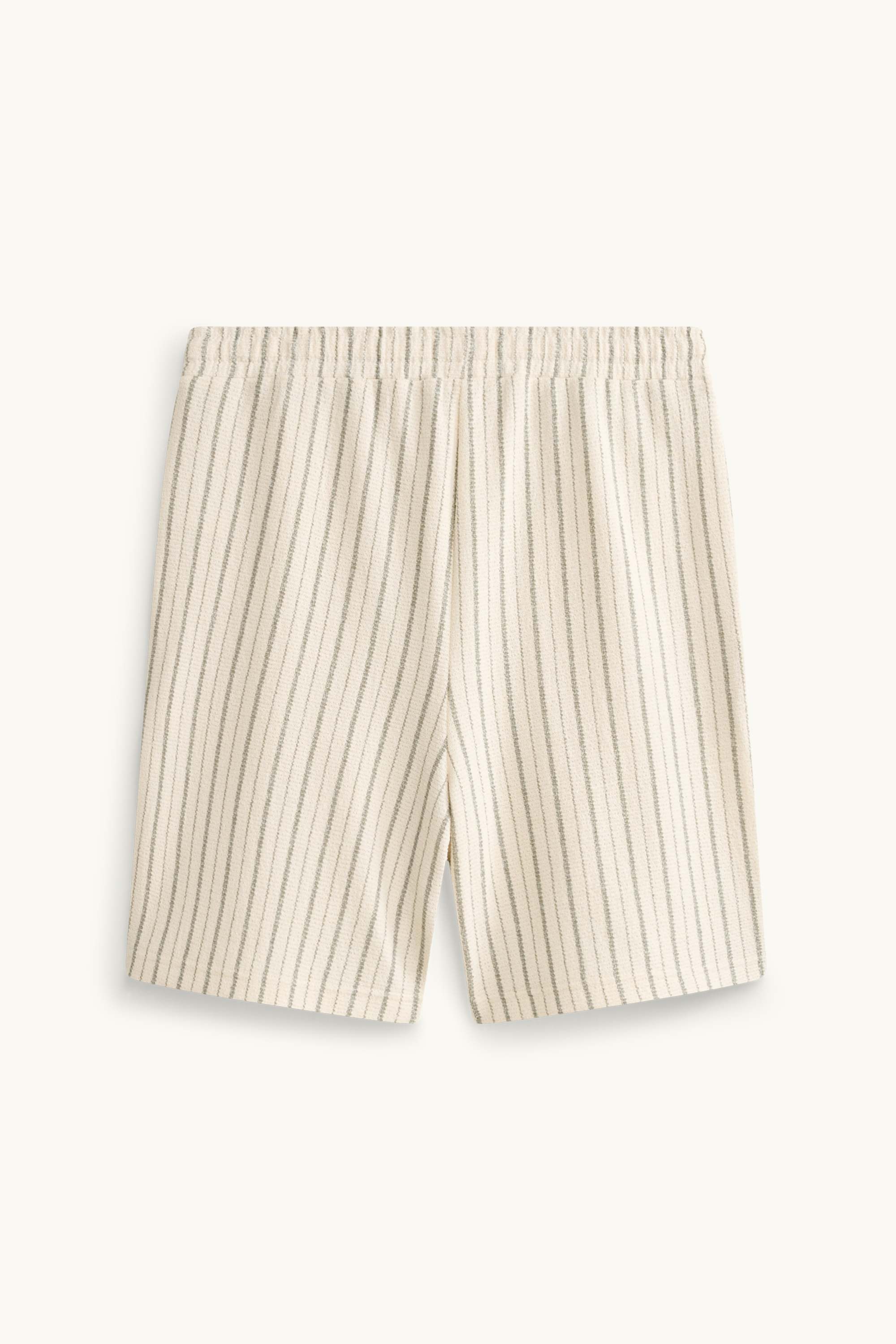 Knitted shorts - striped creme