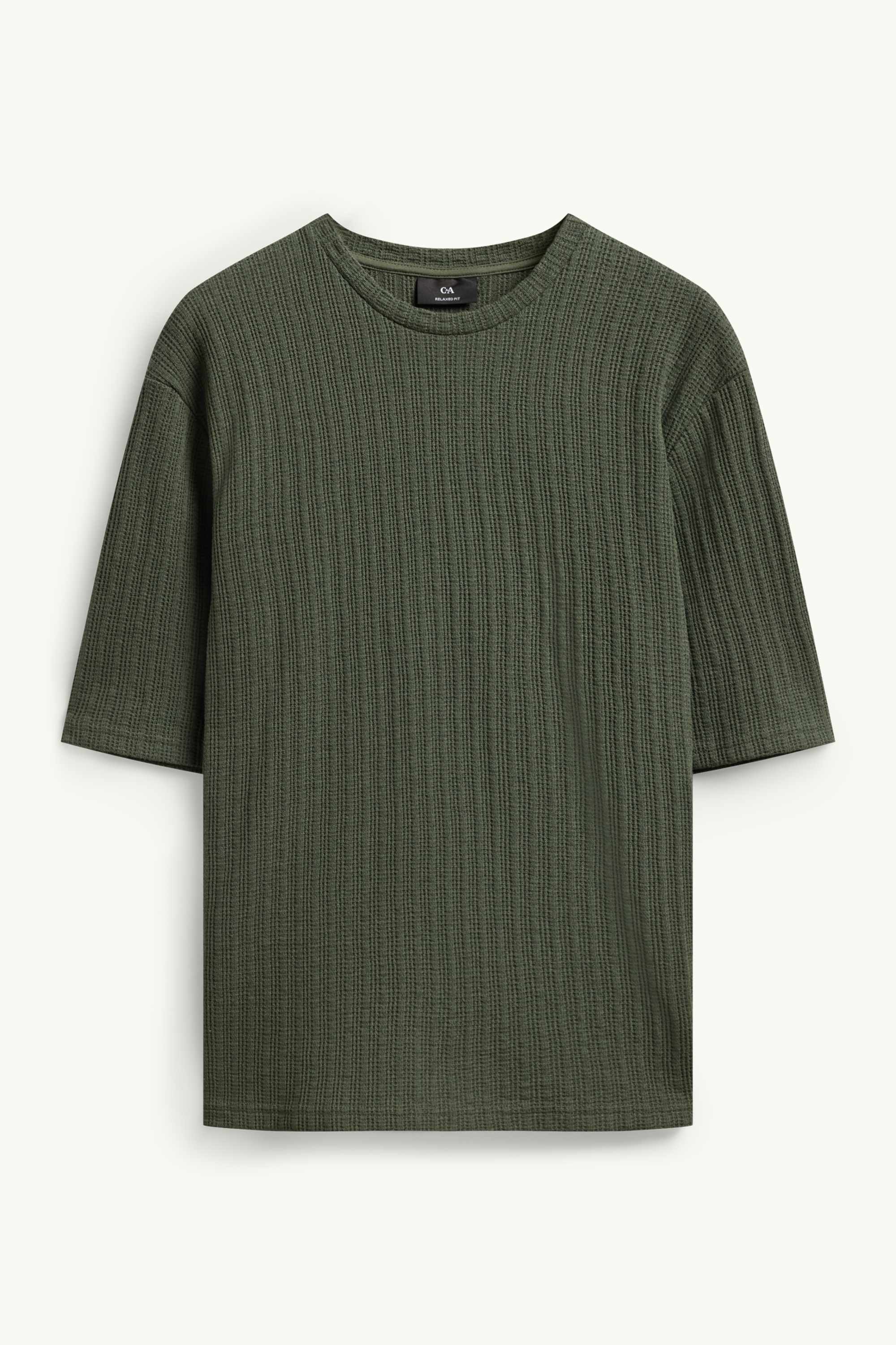 T-shirt - relaxed fit - textured green