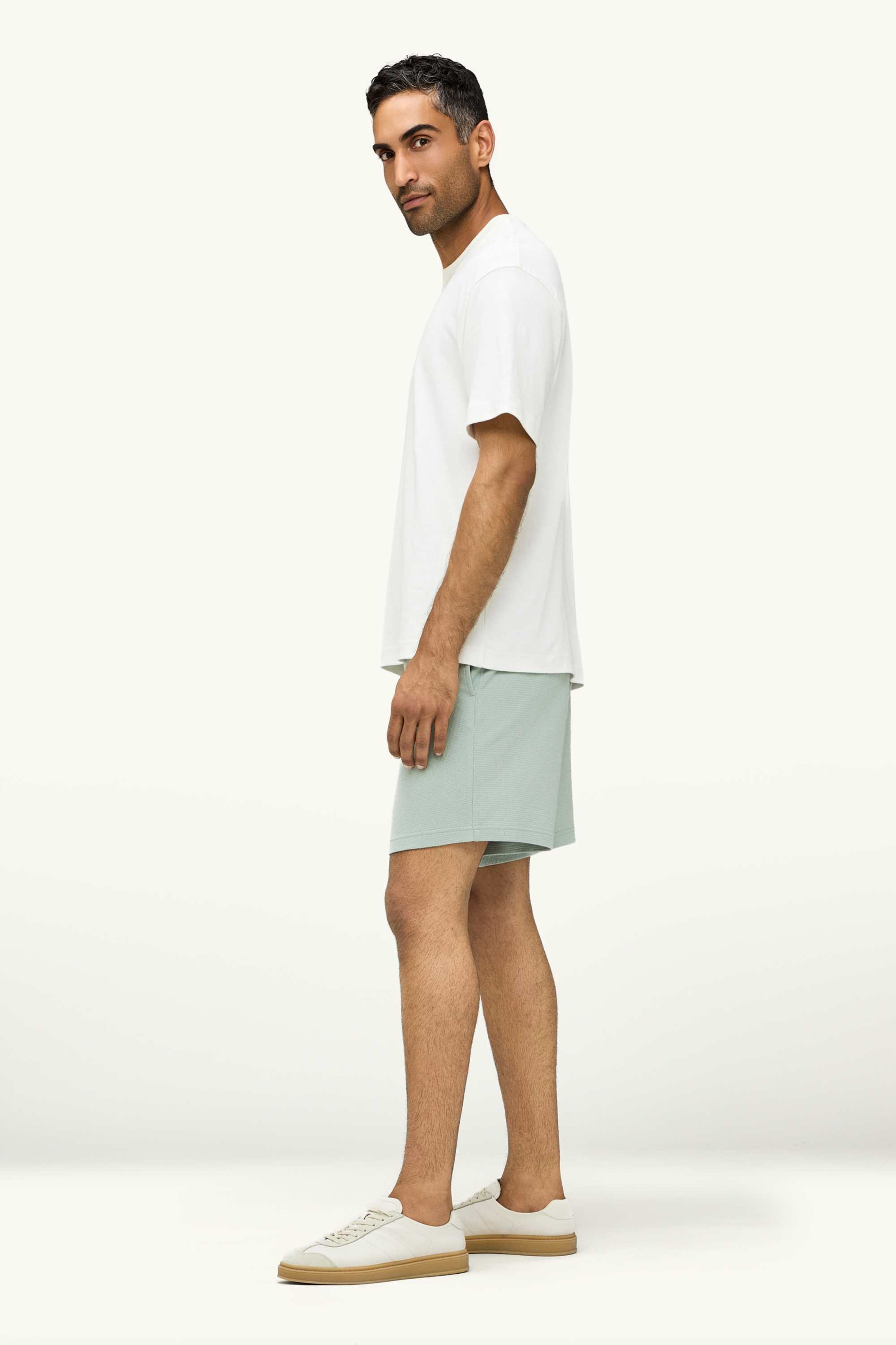 Sweat shorts - textured light green