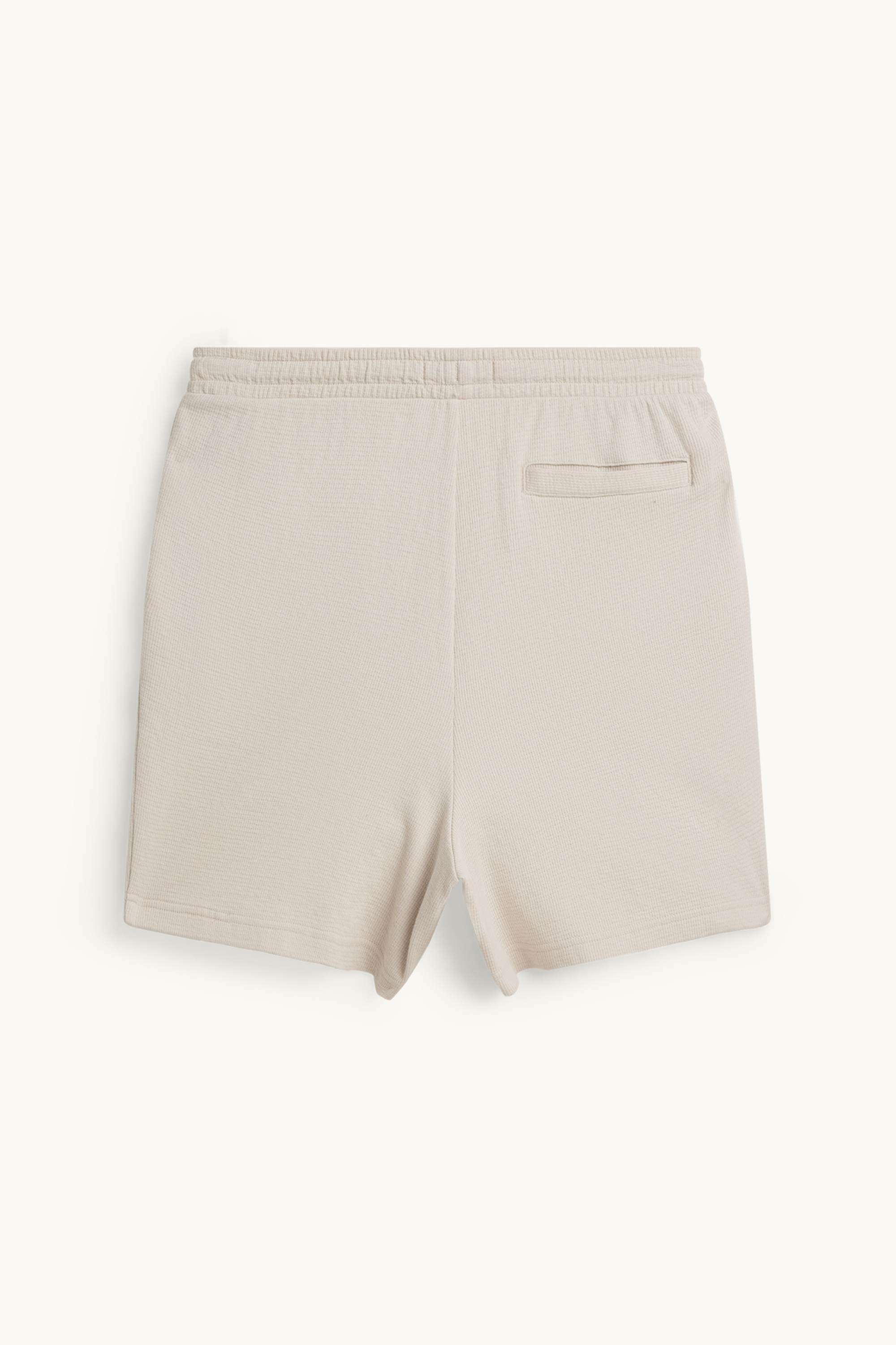 Sweat shorts - textured beige