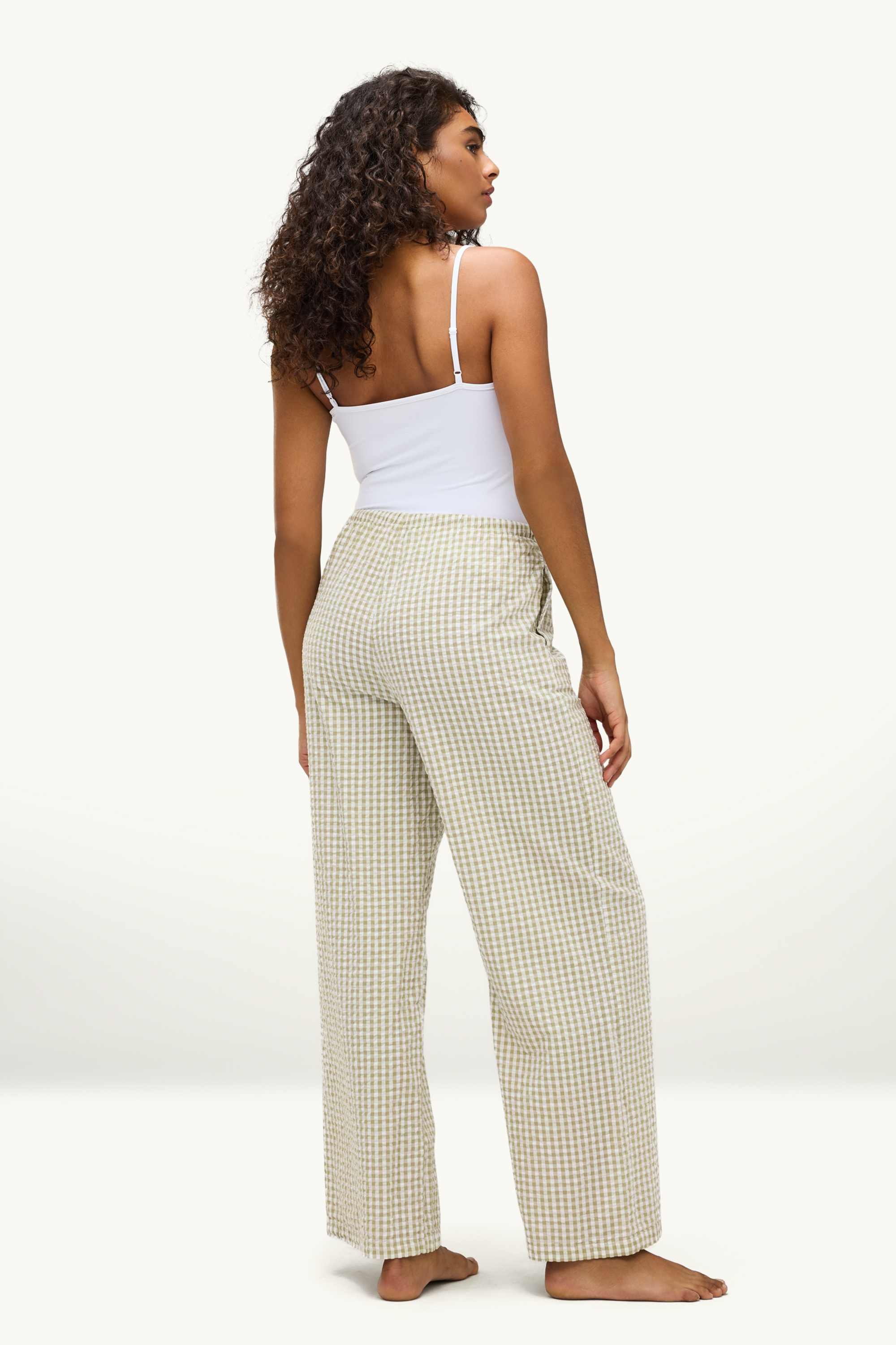 Pyjama bottoms - check green