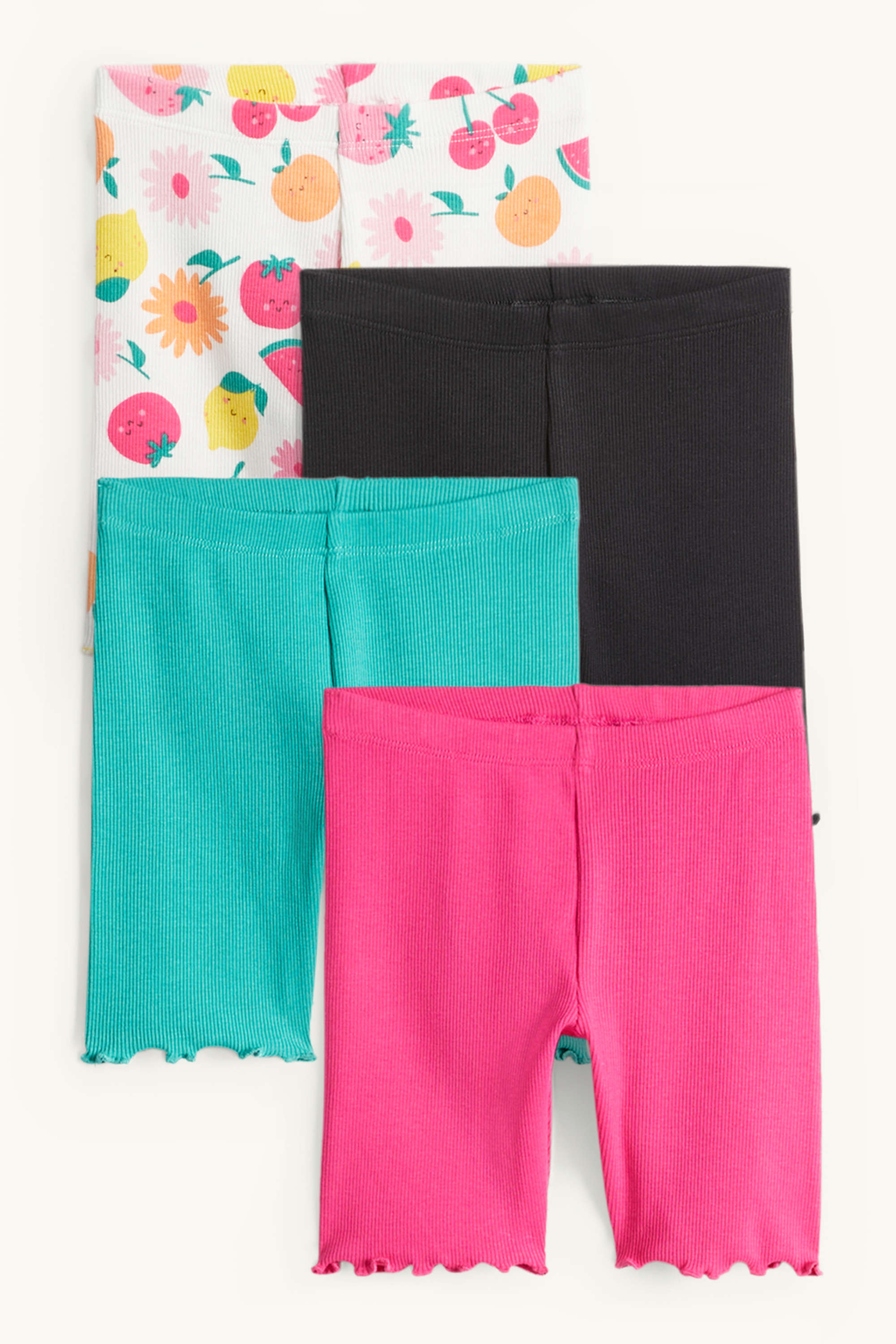 Multipack of 4 - fruit - cycling shorts - ribbed multicoloured