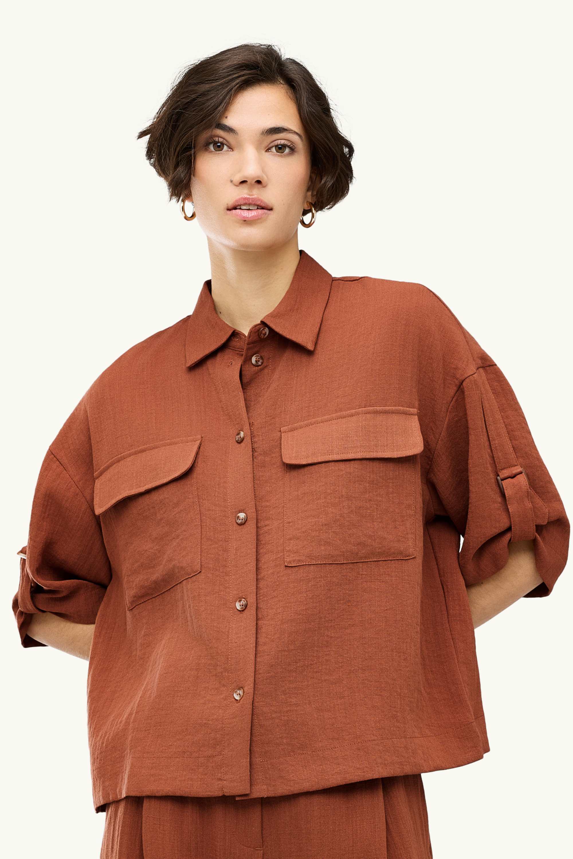 Shirt blouse brown