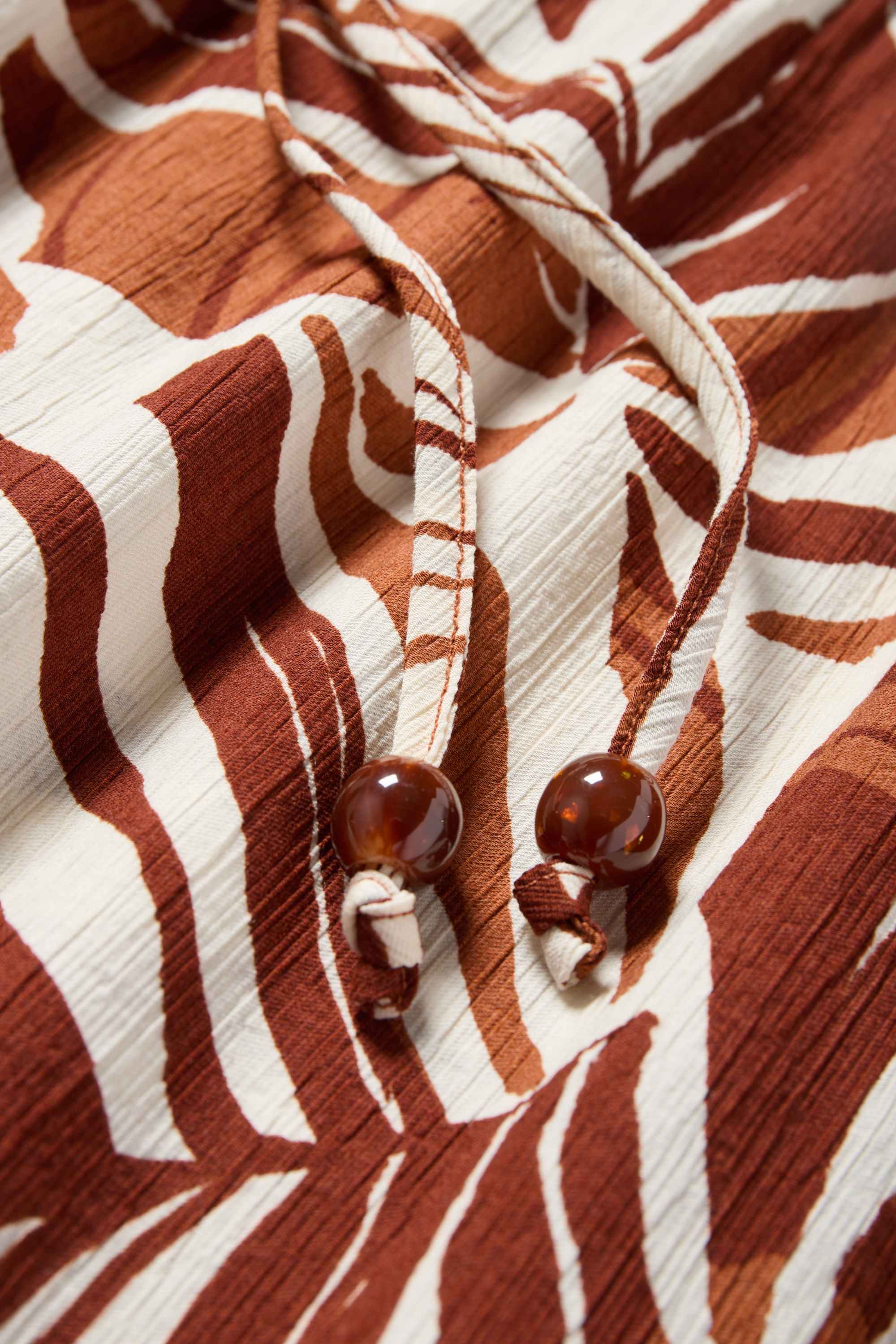 Fit & flare dress - patterned - textured brown / cremewhite