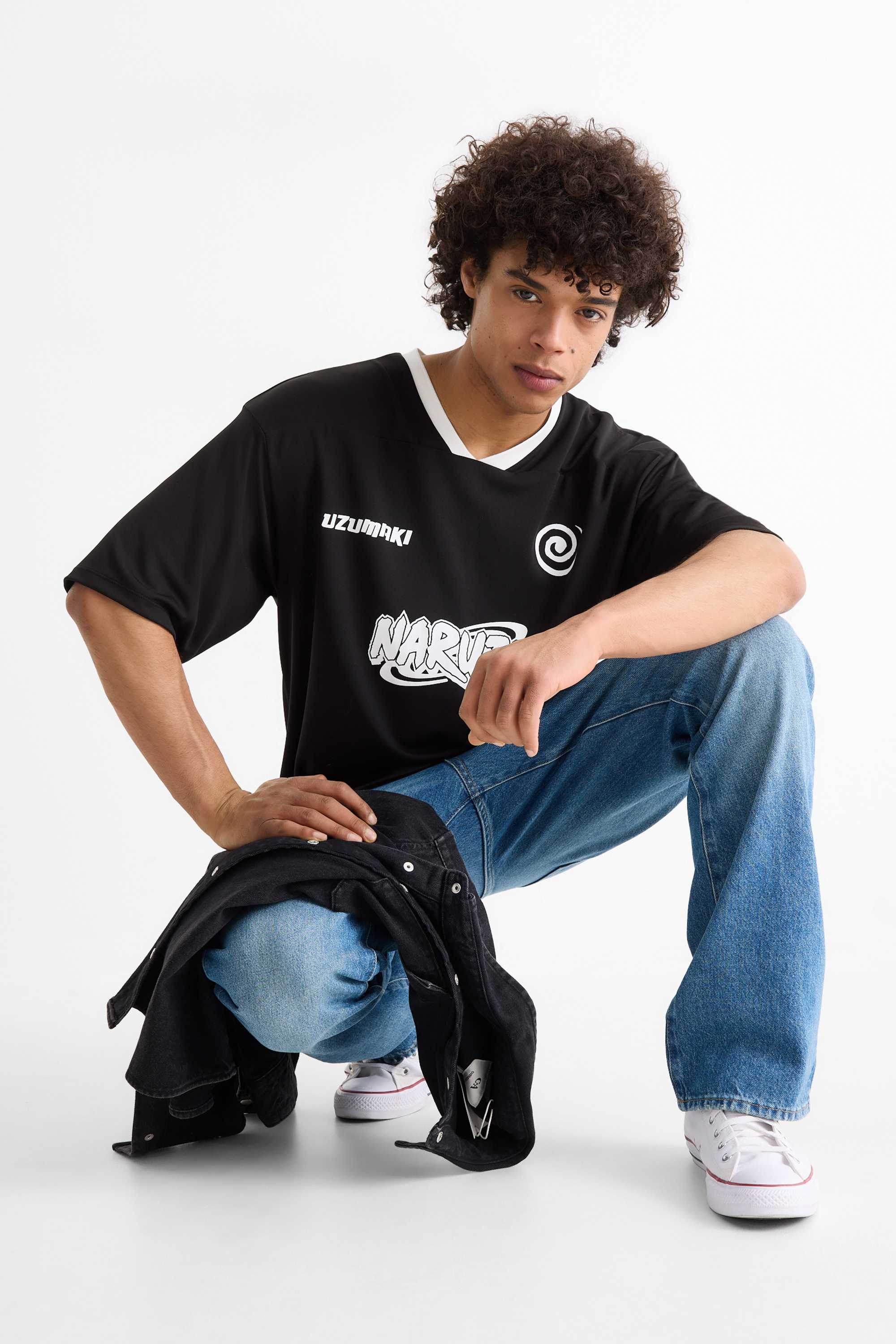 T-shirt - oversized - Naruto black