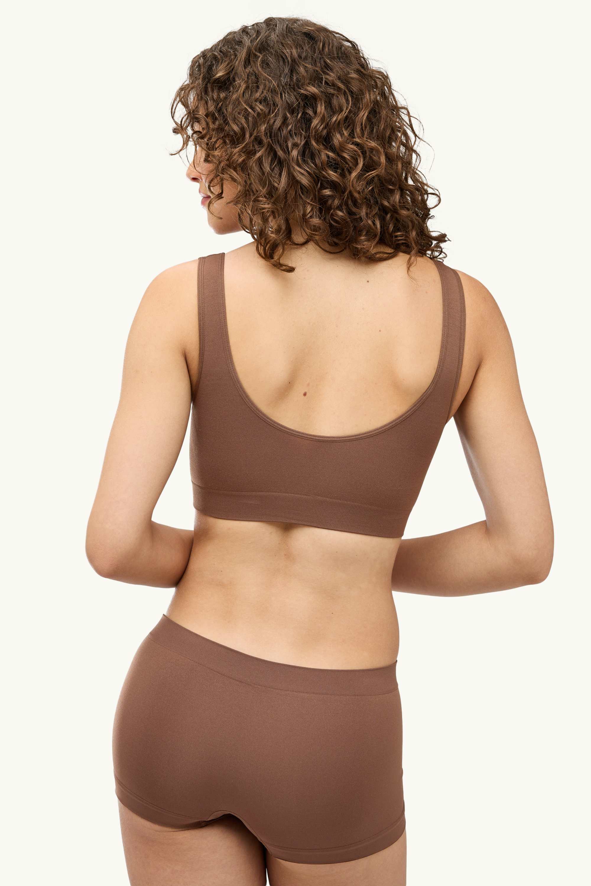 Bralette - padded - seamless brown