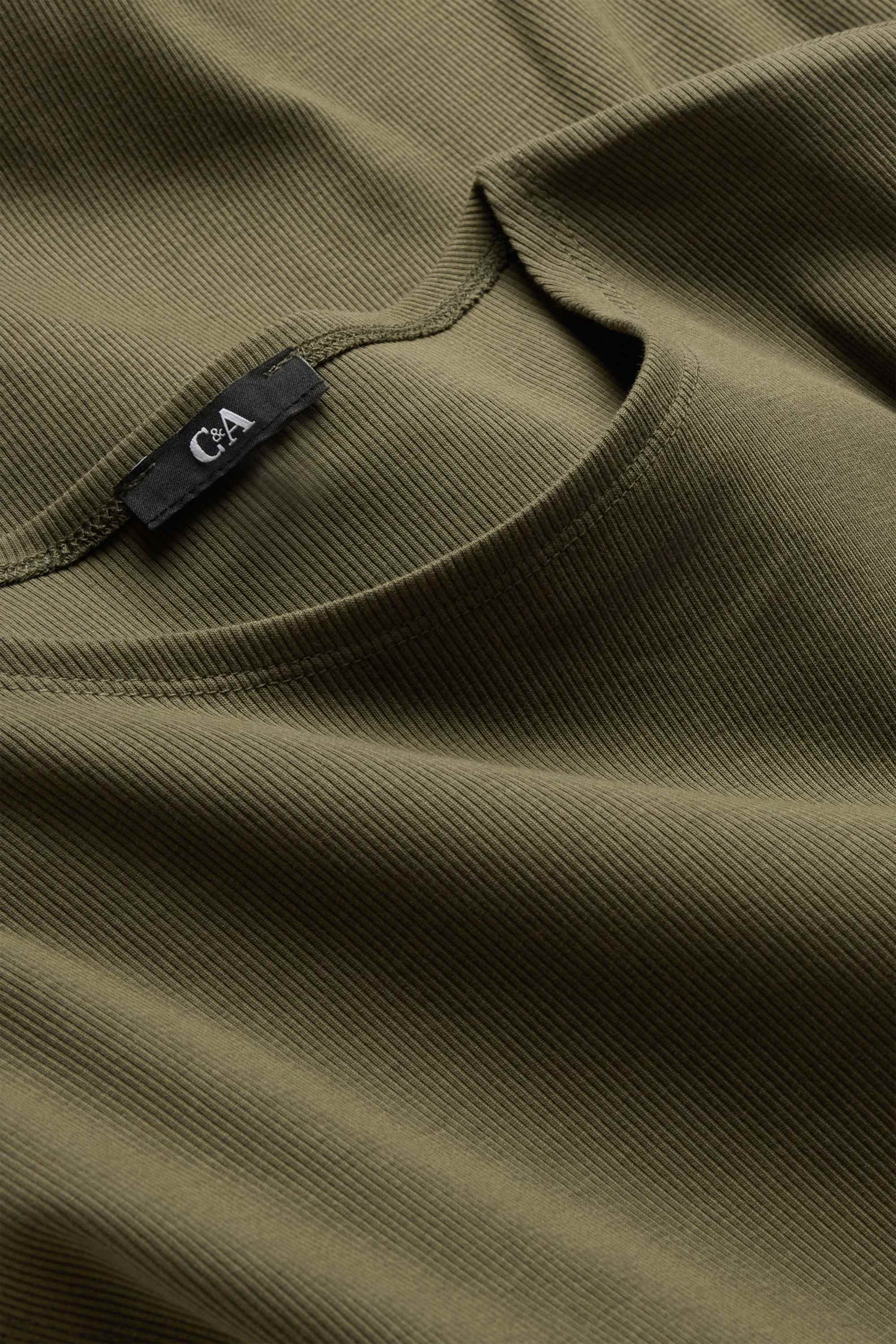 Bodycon dress - skinny rib khaki